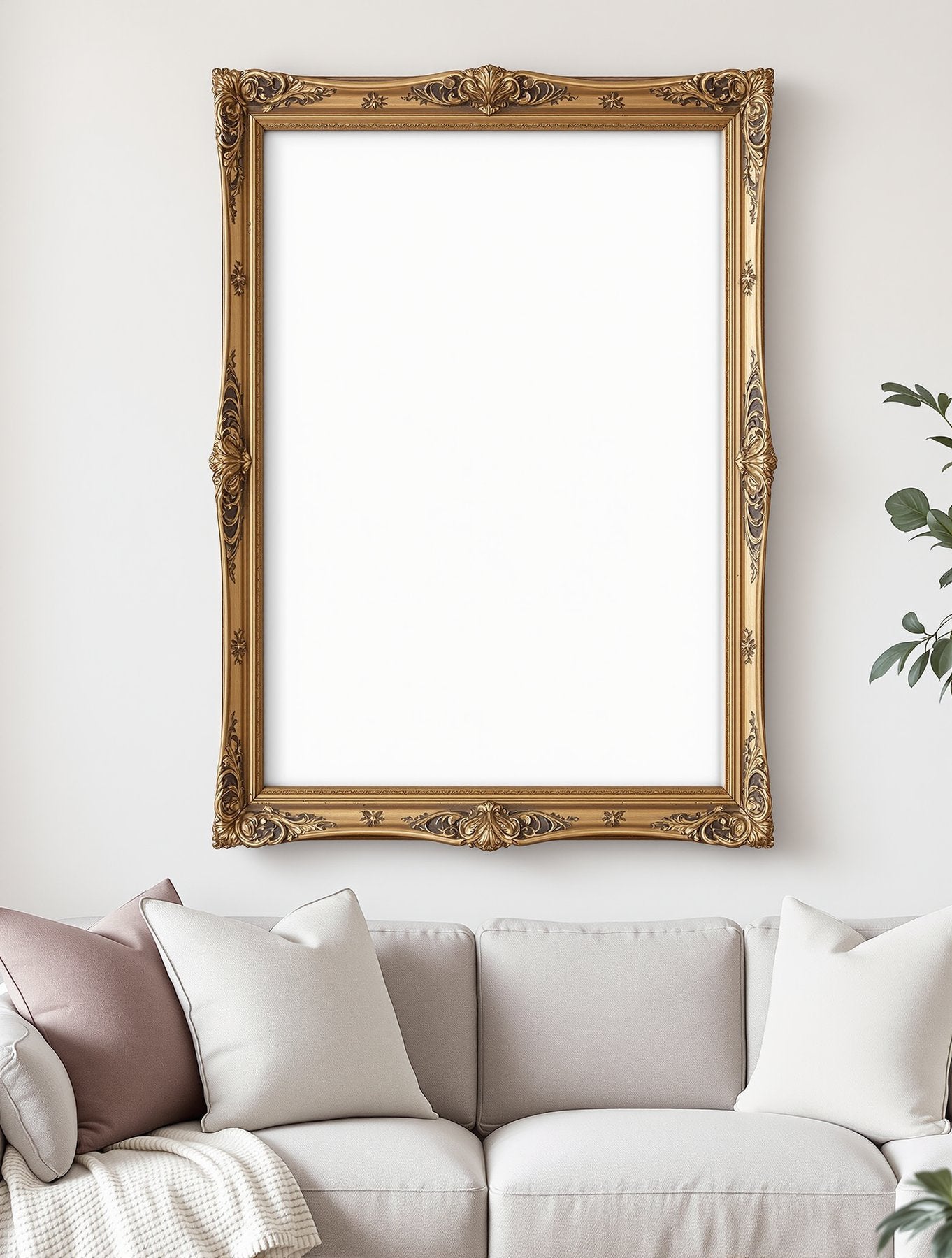 Blank Template #007 Antique Frame Mockup | High-Res Frame Template JPG | bulkmockup Mockup Store | Commercial Use | MockupBulk