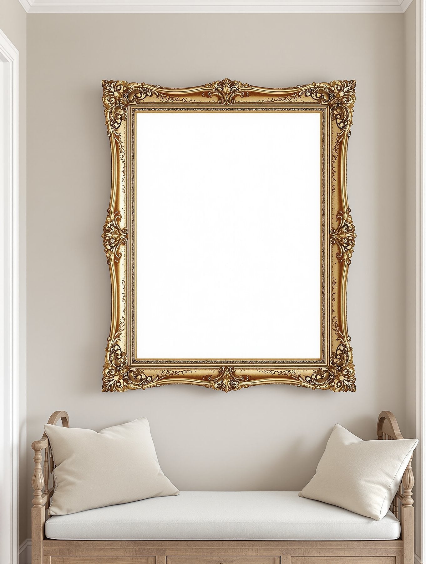 Antique Frame Mockup — Blank Template #008 — Print-on-Demand Frame Mockup | bulkmockup JPG | Commercial Licence | MockupBulk