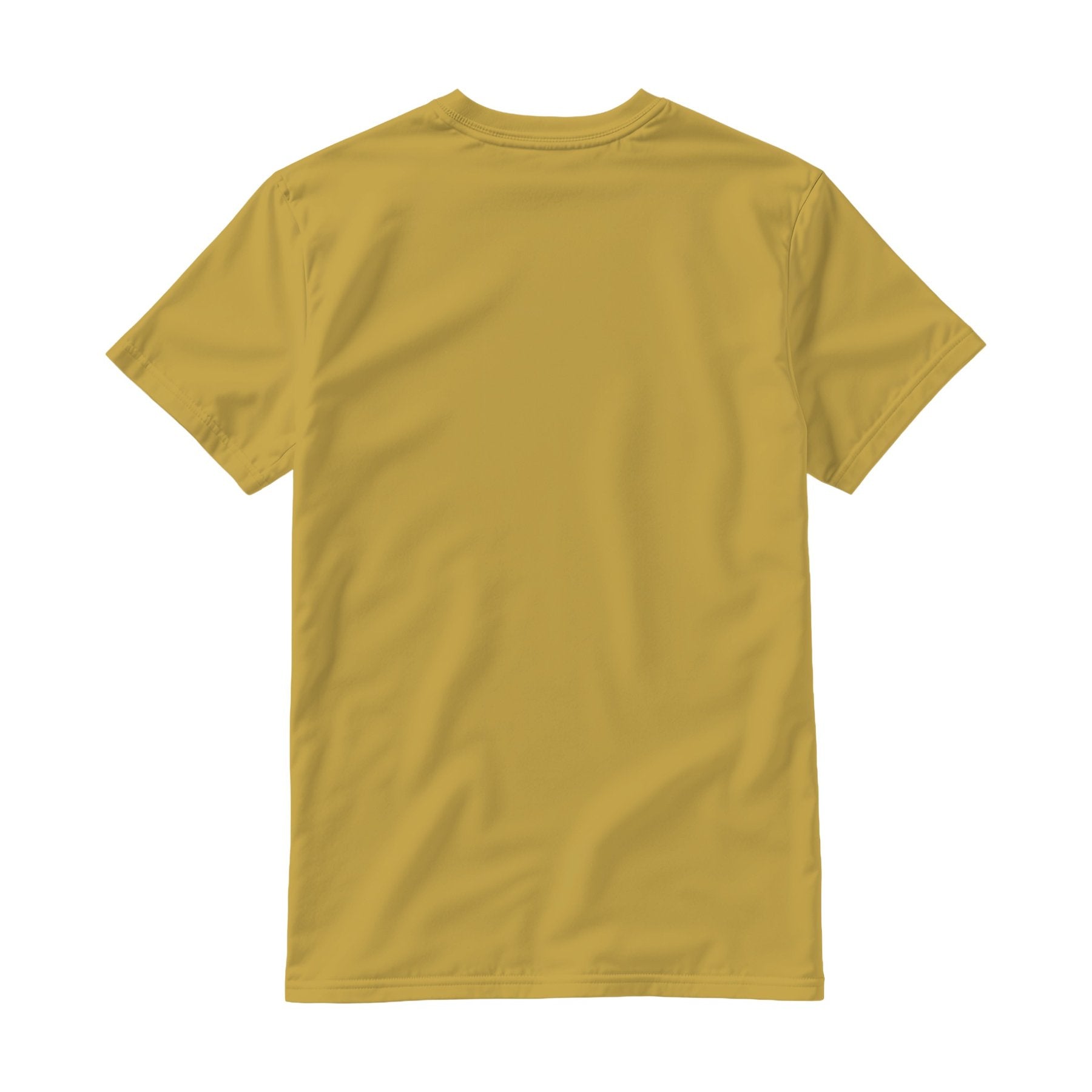 Antique Gold Regular Fit Back View Unisex T-Shirt Mockup | High Resolution JPG | POD Mockup Template | Commercial Use Download | MockupBulk