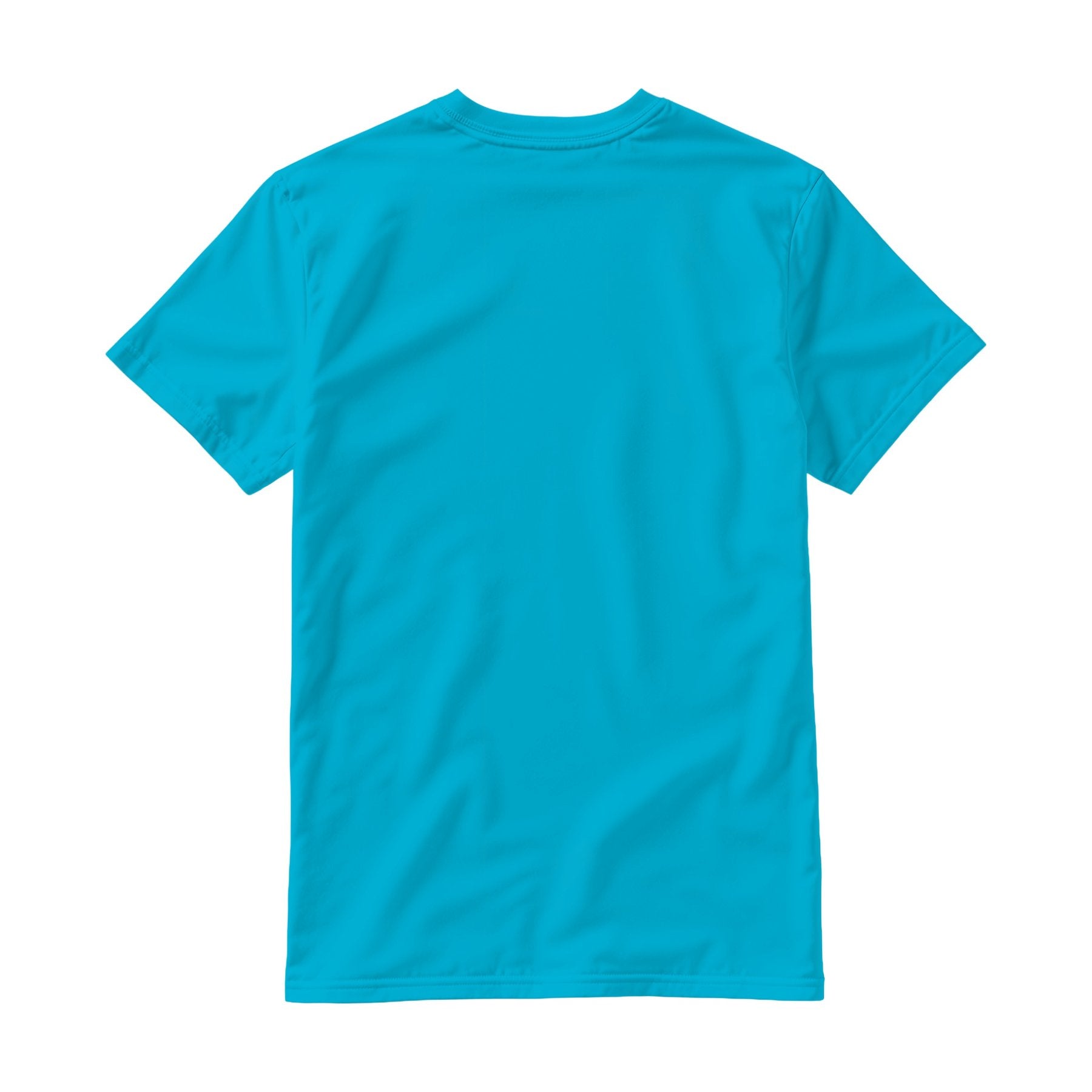 Aqua Regular Fit Back View Unisex T-Shirt Mockup | Print on Demand Mockup | High-Res JPG Download | Commercial Use Included | MockupBulk
