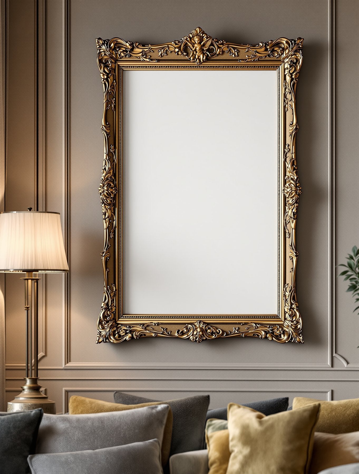 Blank Template #009 Antique Frame Mockup | Print-on-Demand Frame Mockup | bulkmockup JPG | Commercial Licence | MockupBulk