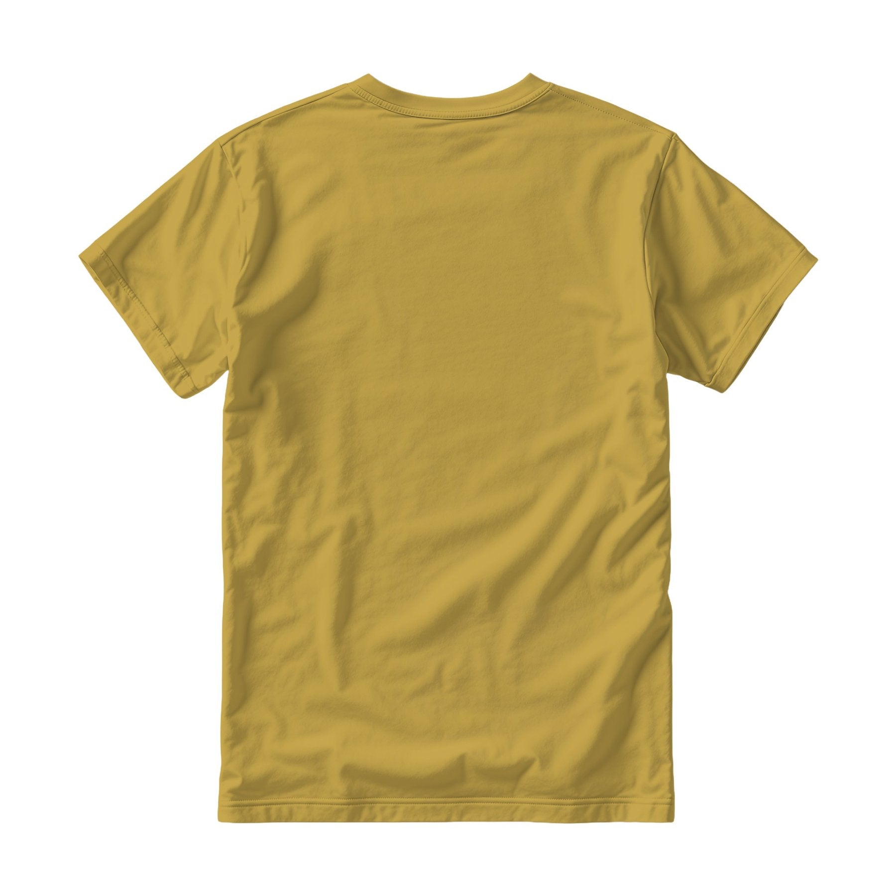 Antique Gold Relaxed Fit Back View Unisex T-Shirt Mockup | JPG Mockup Download | For POD Sellers Designers Etsy Shops | Commercial Use | MockupBulk