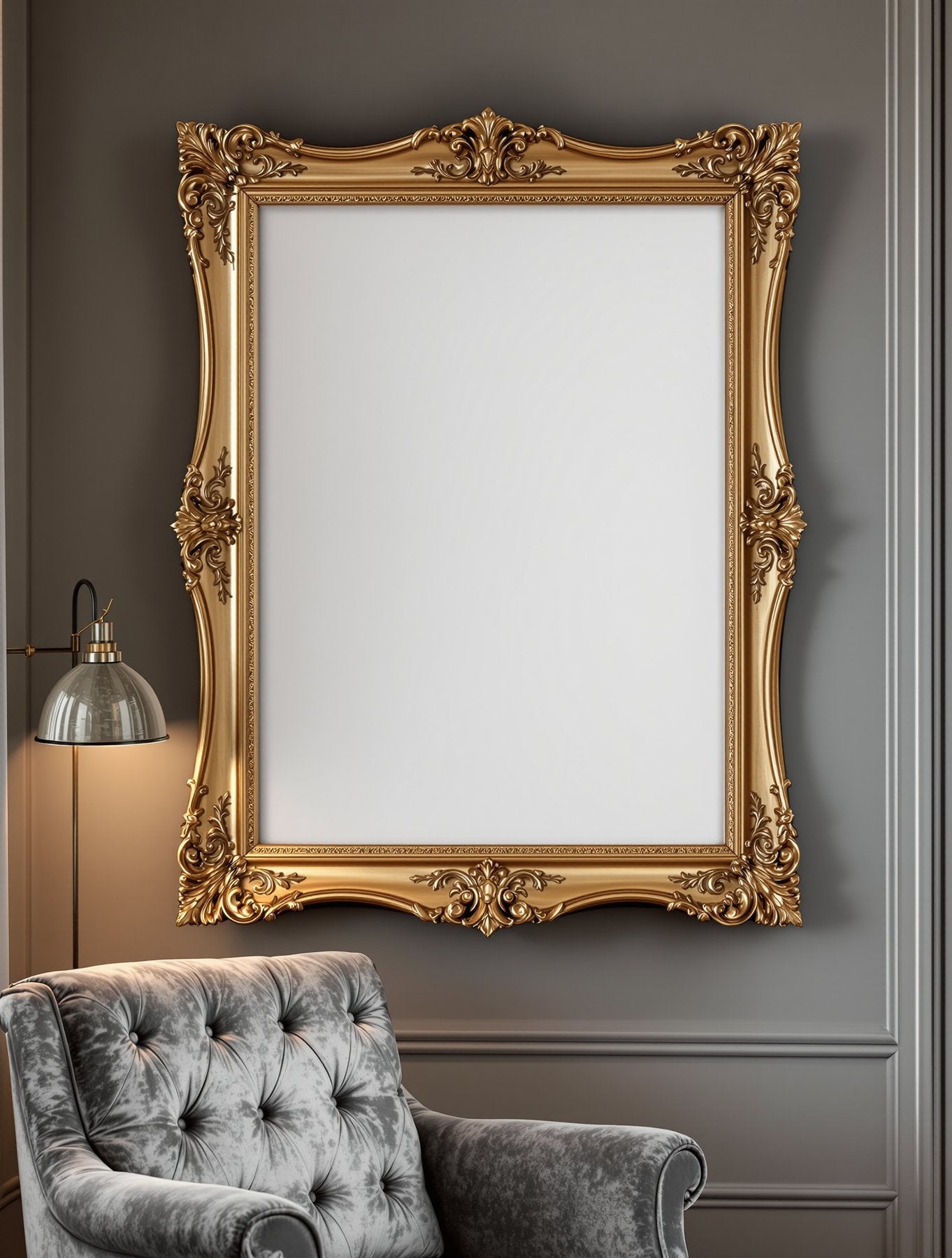 Blank Template #016 Antique Frame Mockup | bulkmockup Blank Frame Template | High-Res JPG | Commercial Licence | MockupBulk
