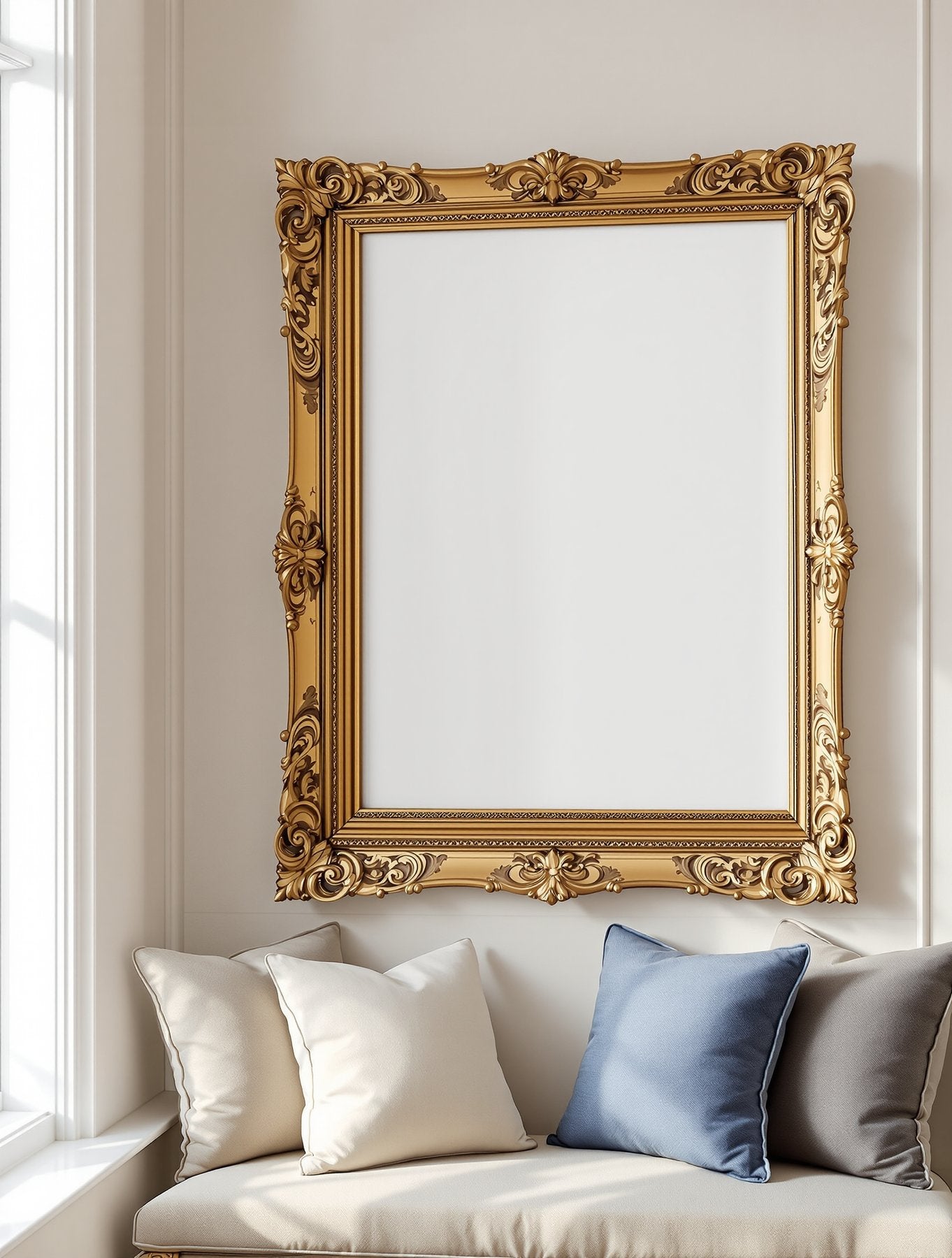 Antique Frame Mockup, Blank Template #020 | Print-on-Demand Frame Mockup | bulkmockup JPG | Commercial Licence | MockupBulk