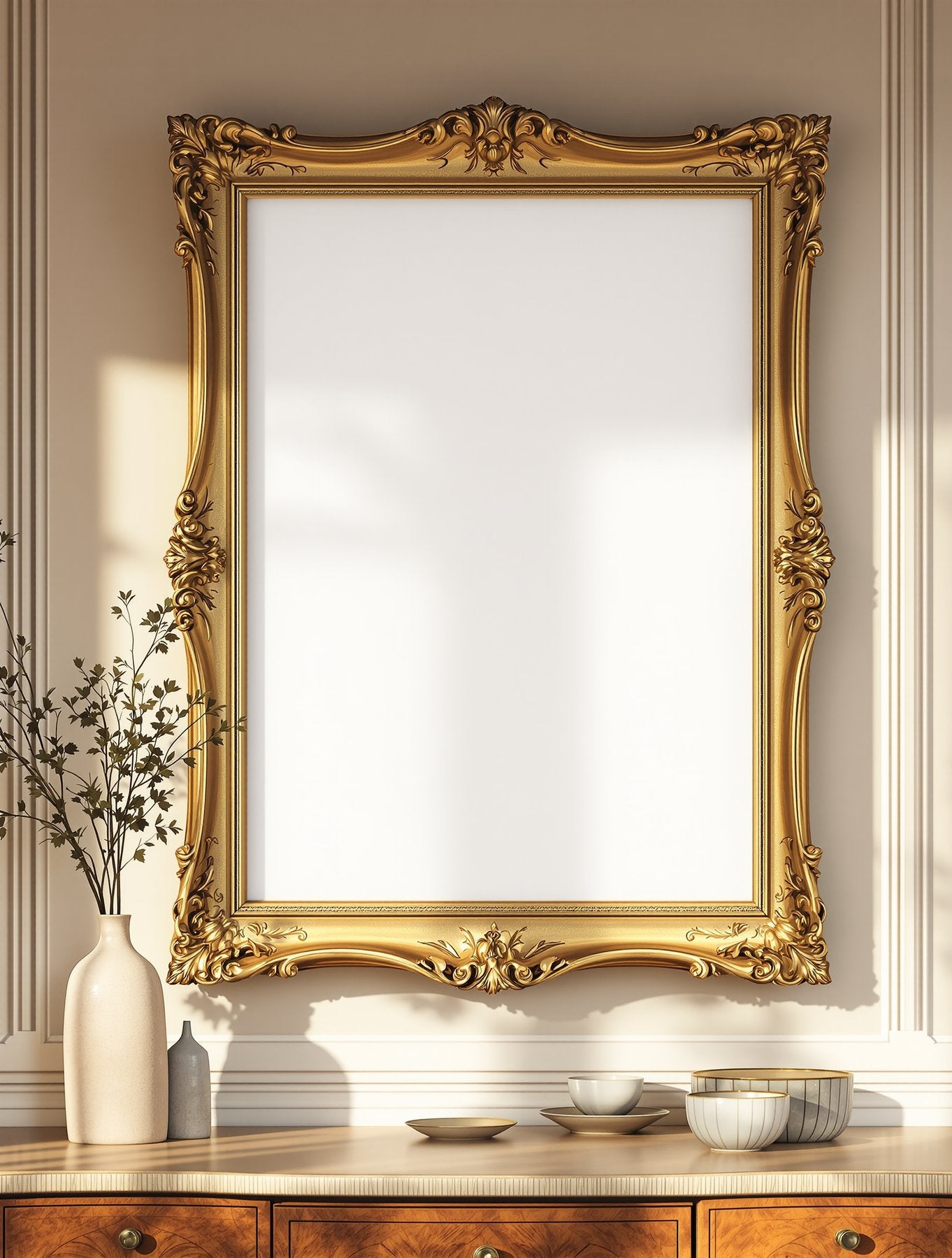 Blank Template #022 Antique Frame Mockup | Blank Frame Template for Etsy | bulkmockup JPG Download | Commercial Use | MockupBulk