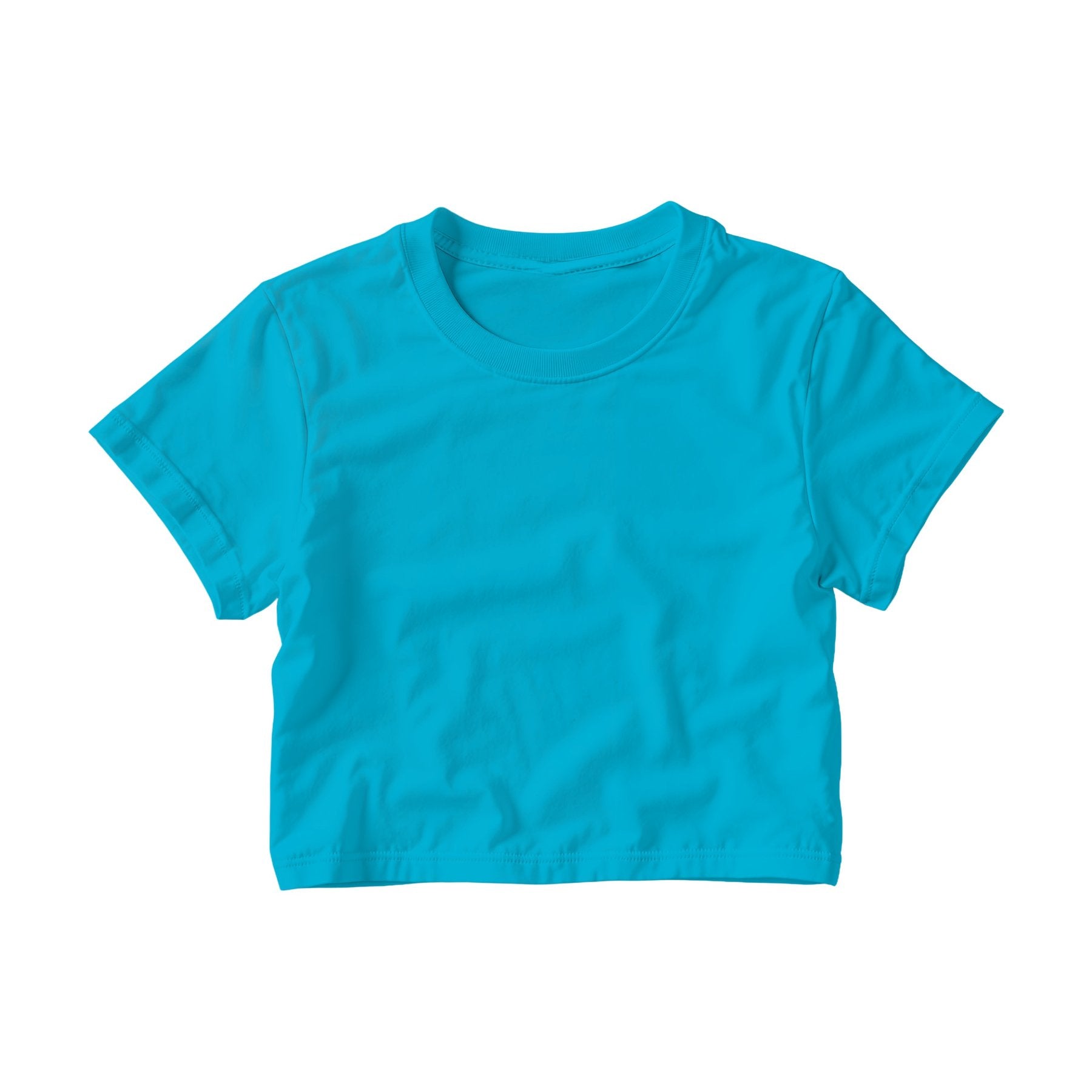 Aqua Crop Fit Womens T-Shirt Mockup | JPG Digital Download | Etsy Shopify Mockup | Commercial Licence Included | MockupBulk
