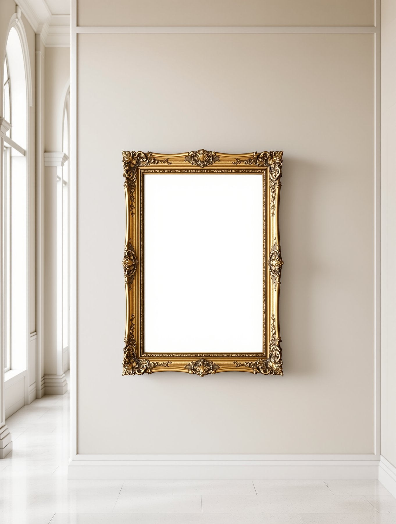 Antique Frame Mockup | Blank Template #026 | Frame Mockup JPG Download | bulkmockup Template | Commercial Licence | MockupBulk