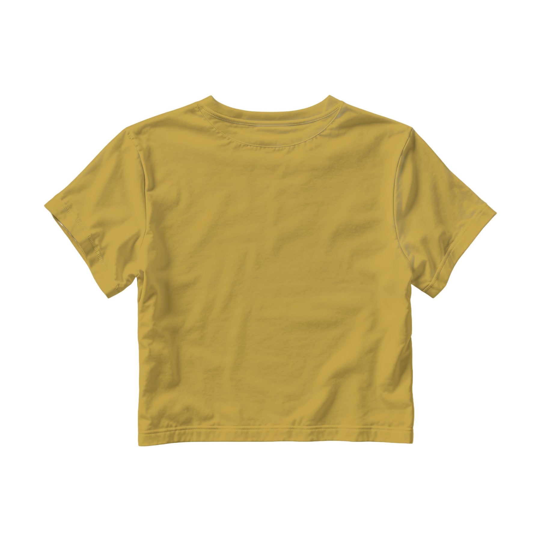 Antique Gold Crop Fit Back View Womens T-Shirt Mockup | Digital Download Mockup | High-Resolution JPG | Commercial Use Included | MockupBulk
