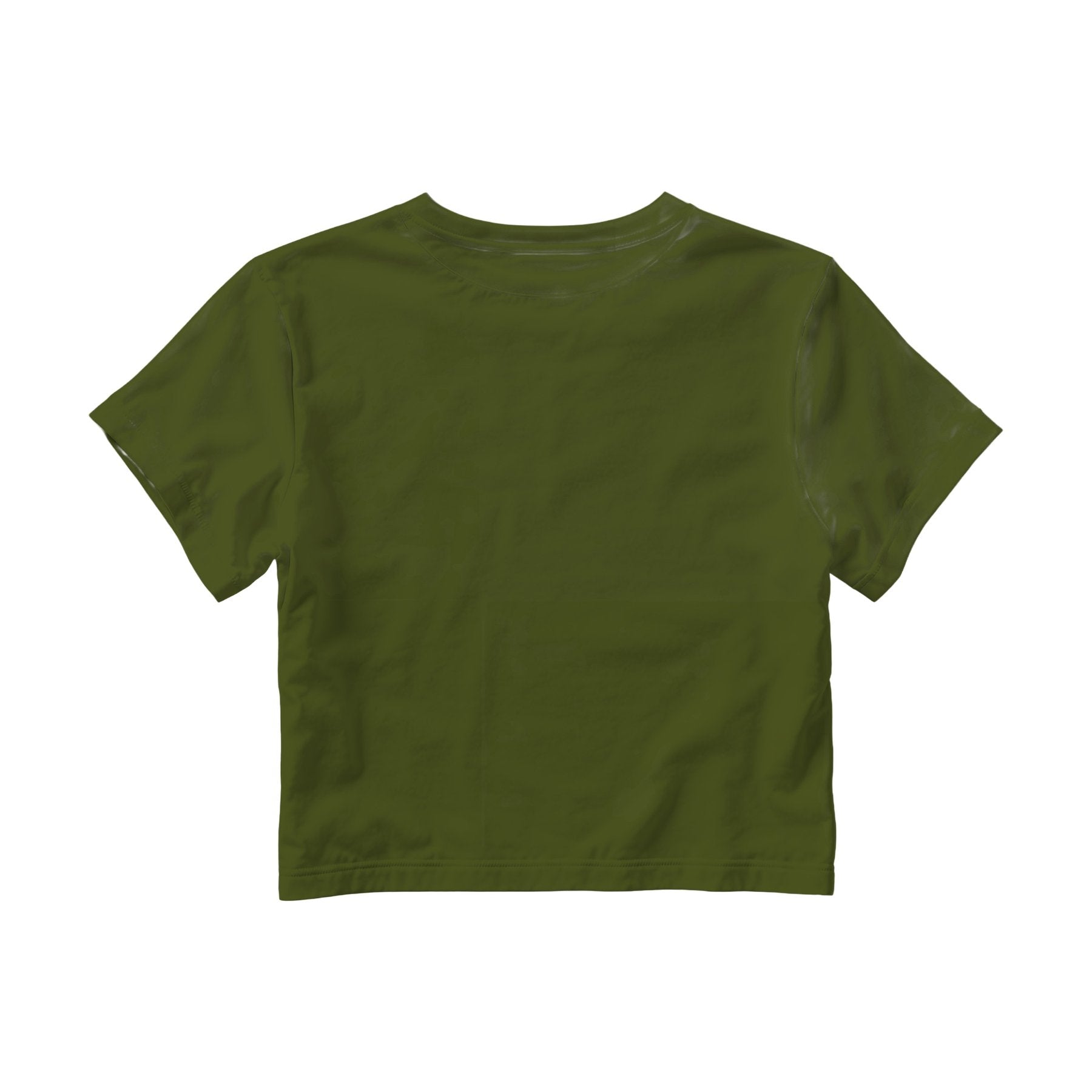 Army Crop Fit Back View Womens T-Shirt Mockup | Etsy POD Mockup Template | Instant Download JPG | Commercial Use | MockupBulk