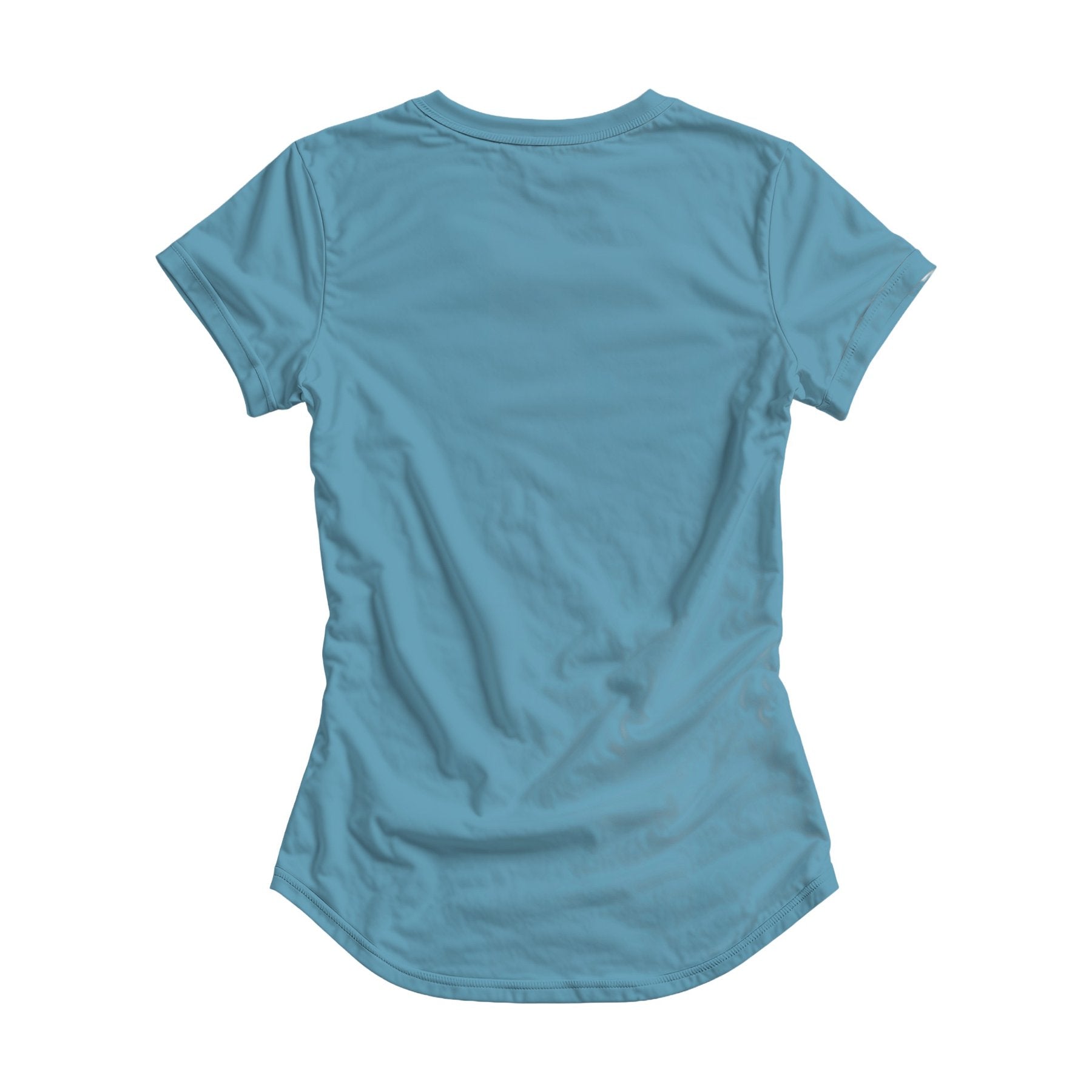 Arctic Blue Curve Fit Back View Womens T-Shirt Mockup | Digital Download Mockup | High-Resolution JPG | Commercial Use Included | MockupBulk