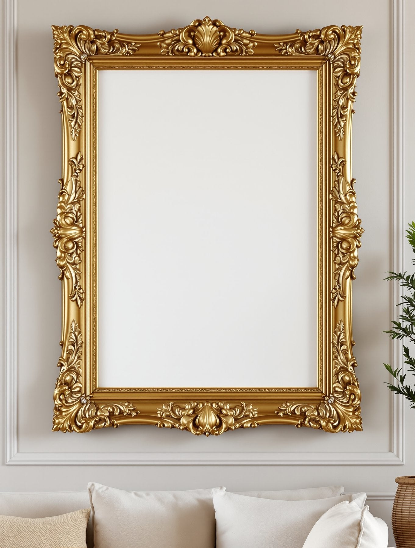 Antique Frame Mockup | Blank Template #030 — Empty Frame Mockup Template | JPG Digital Download | Commercial Licence | bulkmockup Shop