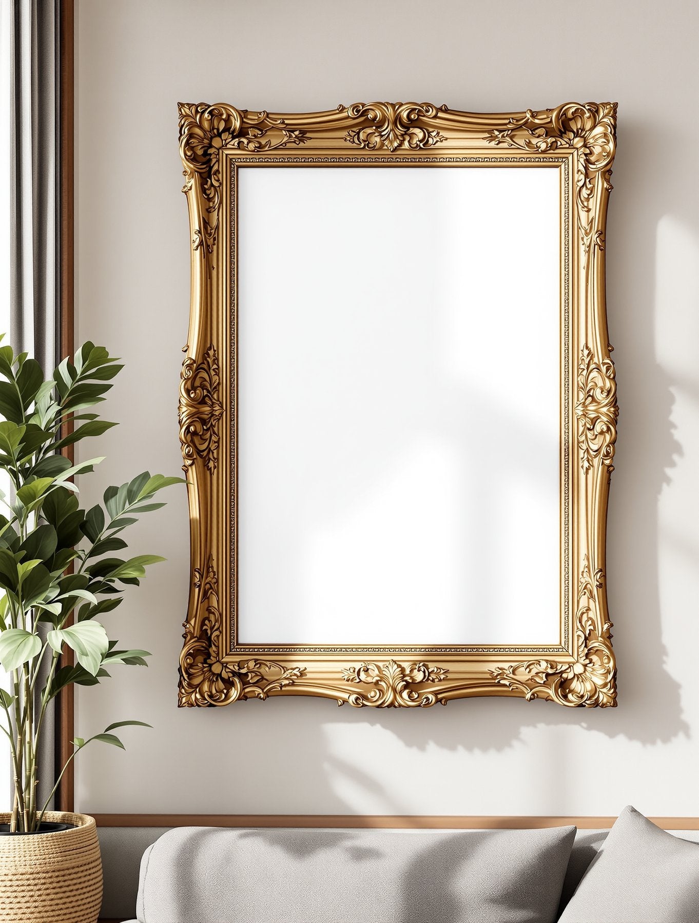 Antique Frame Mockup | Blank Template #031 — High-Res Frame Template JPG | bulkmockup Mockup Store | Commercial Use | MockupBulk