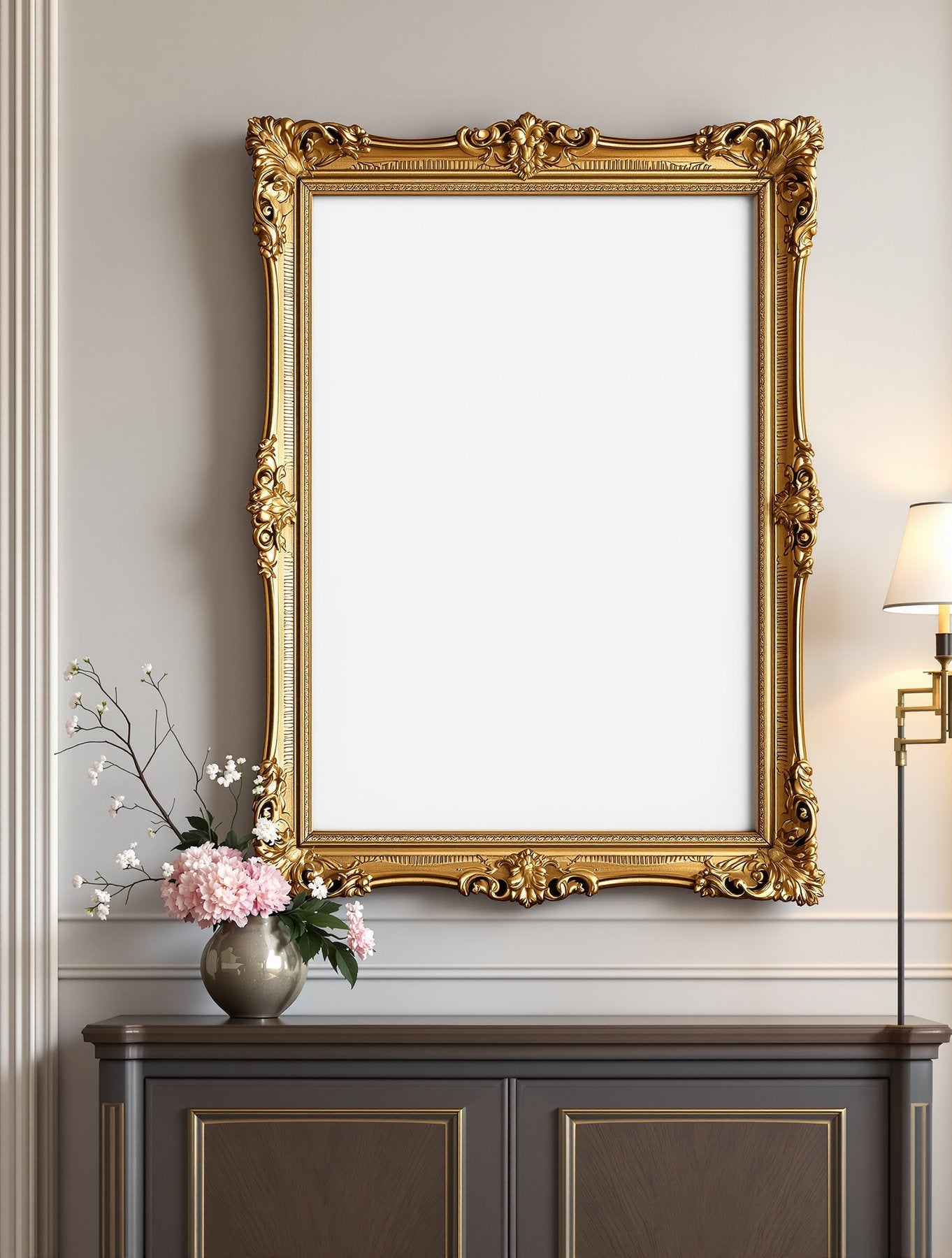 Antique Frame Mockup — Blank Template #035 — Instant bulkmockup Download | Blank Frame JPG Template | Commercial Use | MockupBulk