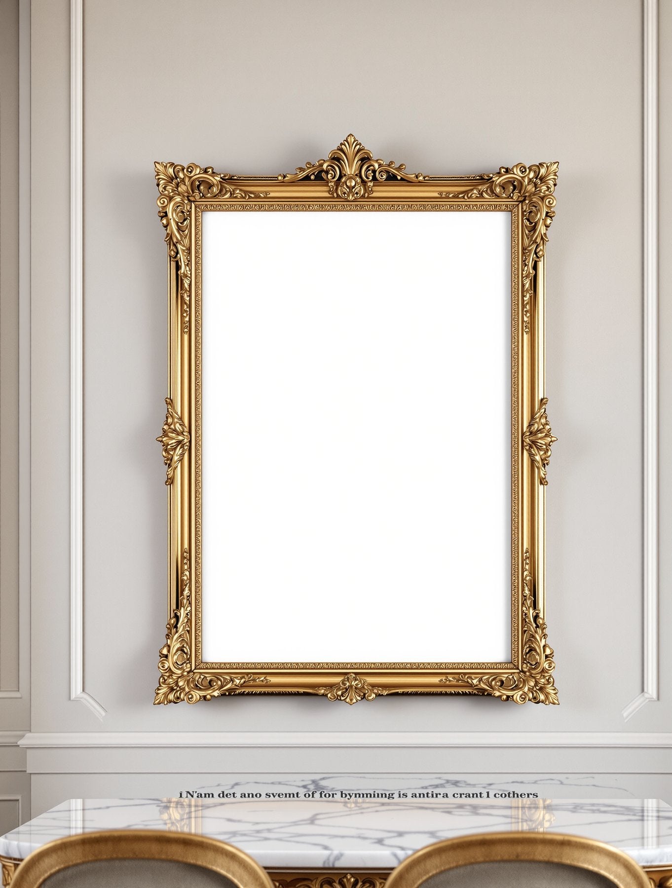 Antique Frame Mockup — Blank Template #037 — High-Resolution JPG | bulkmockup Template | For Etsy POD Print Sellers | MockupBulk