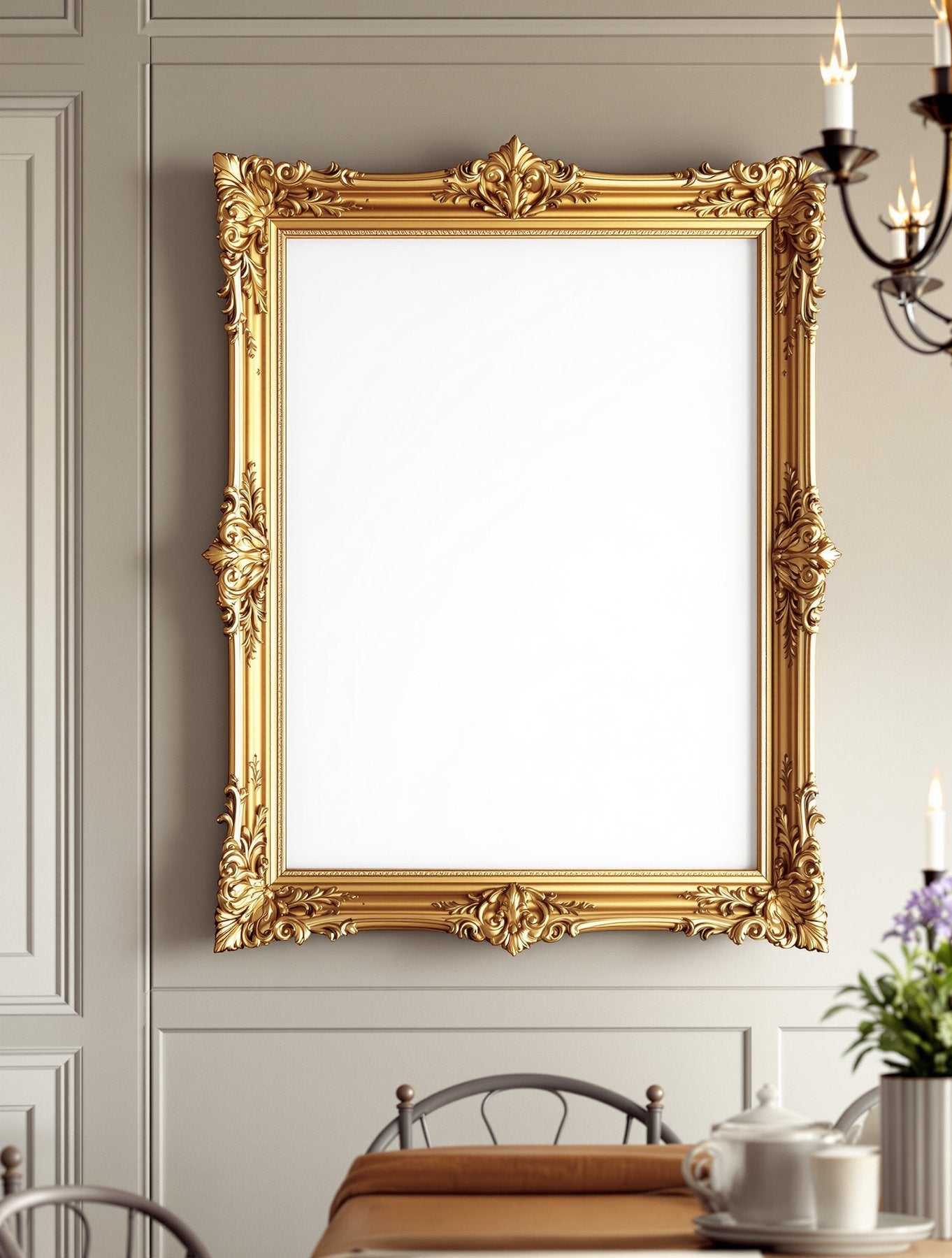 Antique Frame Mockup — Blank Template #045 — Frame Template JPG | Instant bulkmockup Download | Commercial Use | MockupBulk