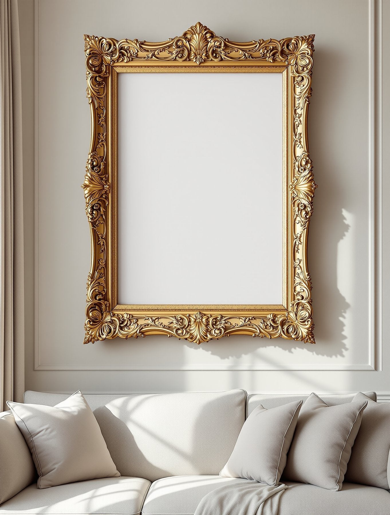 Blank Template #046 Antique Frame Mockup | Empty Frame Mockup Template | JPG Digital Download | Commercial Licence | bulkmockup Shop