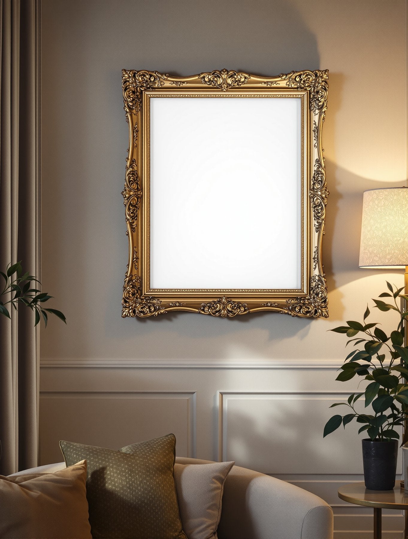 Antique Frame Mockup — Blank Template #048 — Digital Frame Mockup | bulkmockup JPG Download | For POD Etsy Shopify | MockupBulk