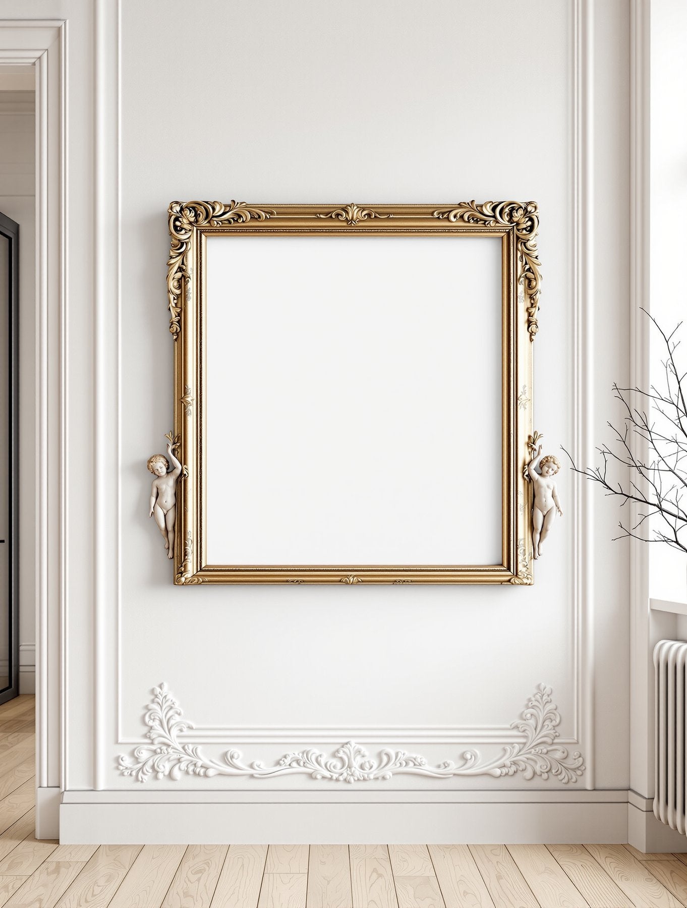 Antique Frame Mockup | Blank Template #063 | bulkmockup Blank Frame Template | High-Res JPG | Commercial Licence | MockupBulk