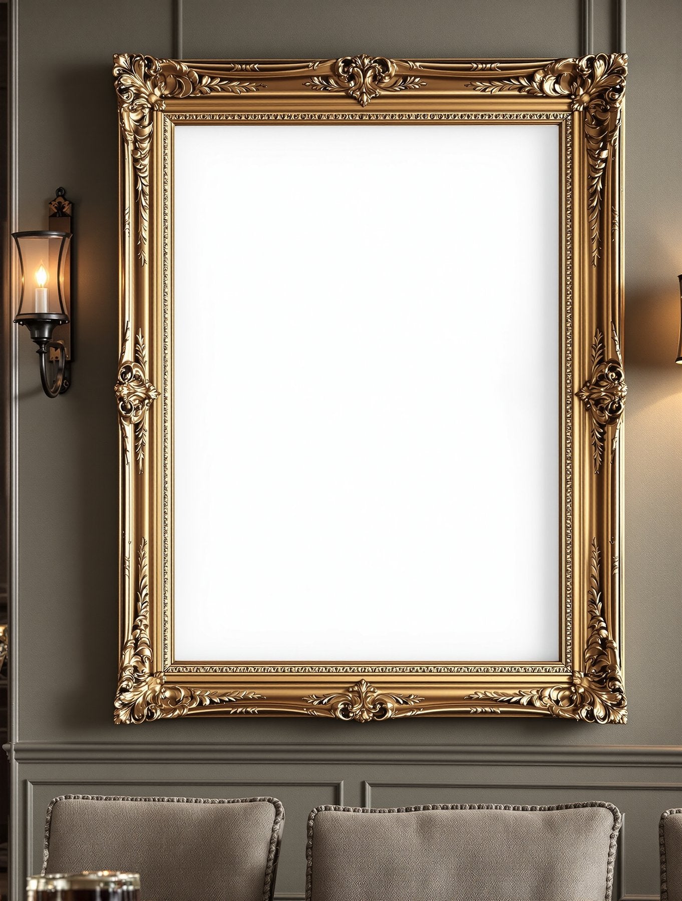 Antique Frame Mockup, Blank Template #066 | Blank Frame Template | High-Res JPG Instant Download | Commercial Use | bulkmockup | MockupBulk