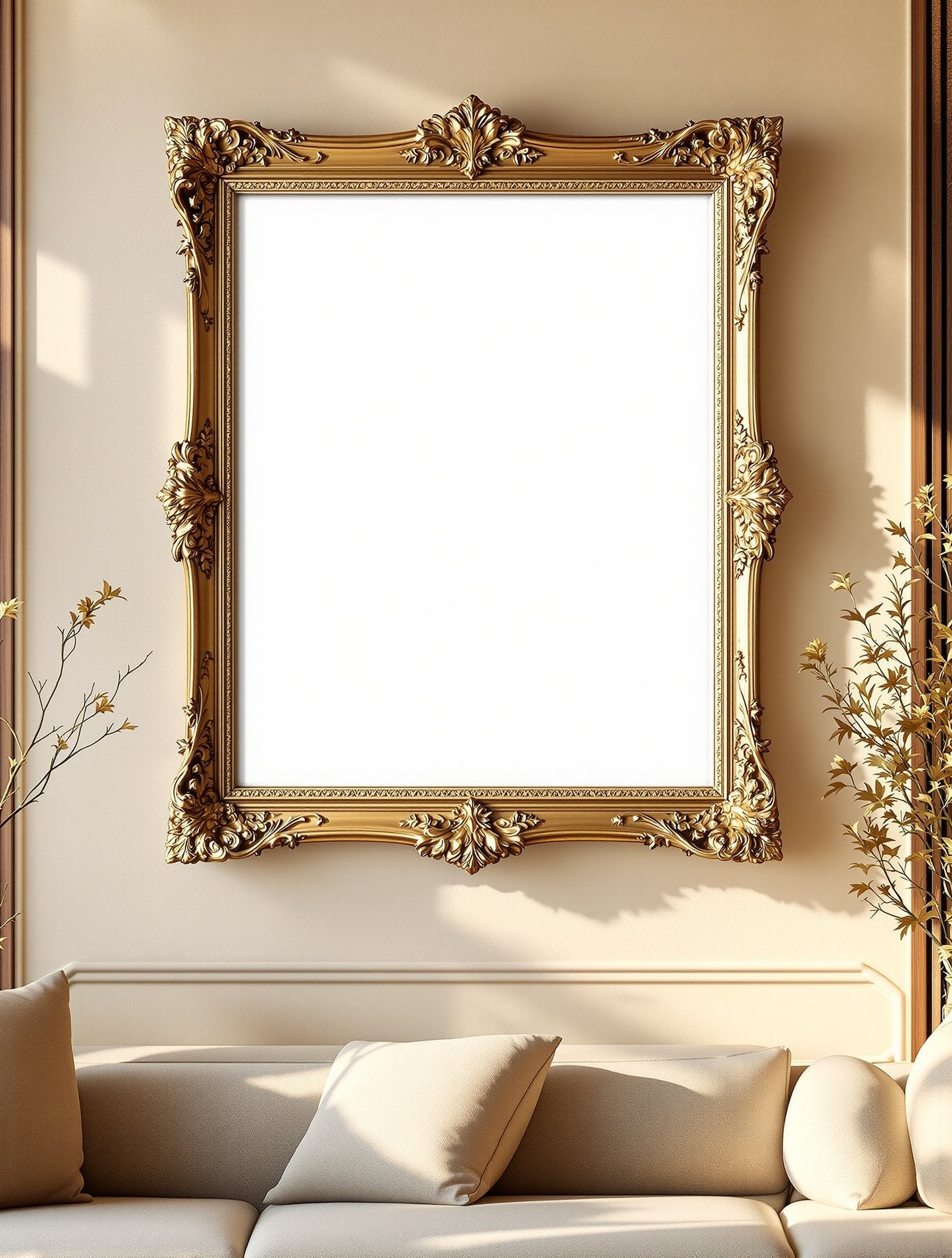 Blank Template #067 Antique Frame Mockup | Instant bulkmockup Download | Blank Frame JPG Template | Commercial Use | MockupBulk