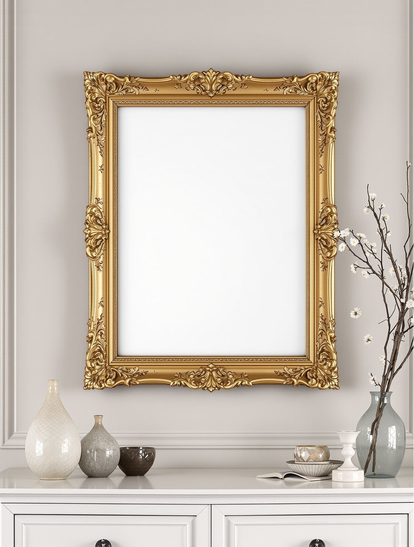 Antique Frame Mockup | Blank Template #073 | High-Res Frame Template JPG | bulkmockup Mockup Store | Commercial Use | MockupBulk