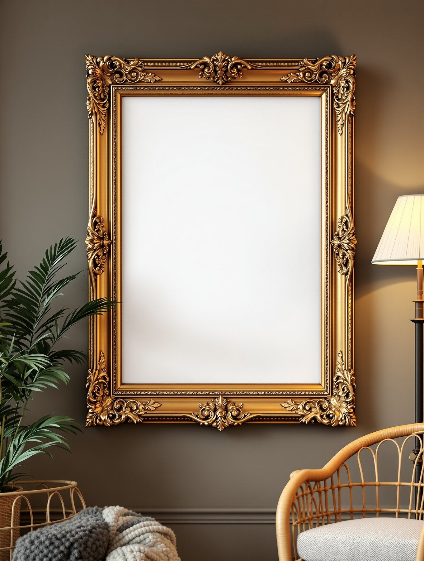 Antique Frame Mockup | Blank Template #074 | High-Res Frame Template JPG | bulkmockup Mockup Store | Commercial Use | MockupBulk