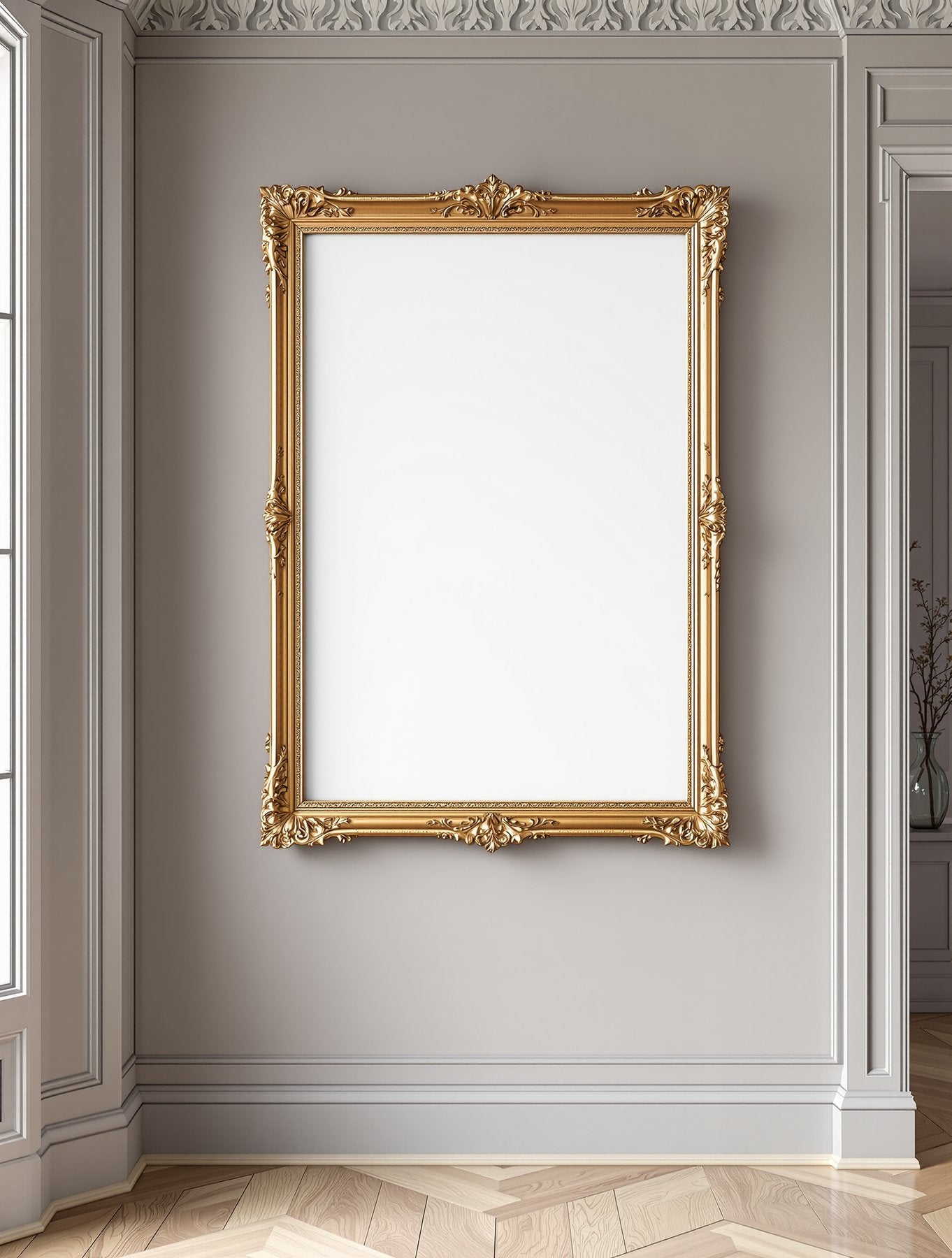 Antique Frame Mockup — Blank Template #083 — Frame Template JPG | Instant bulkmockup Download | Commercial Use | MockupBulk