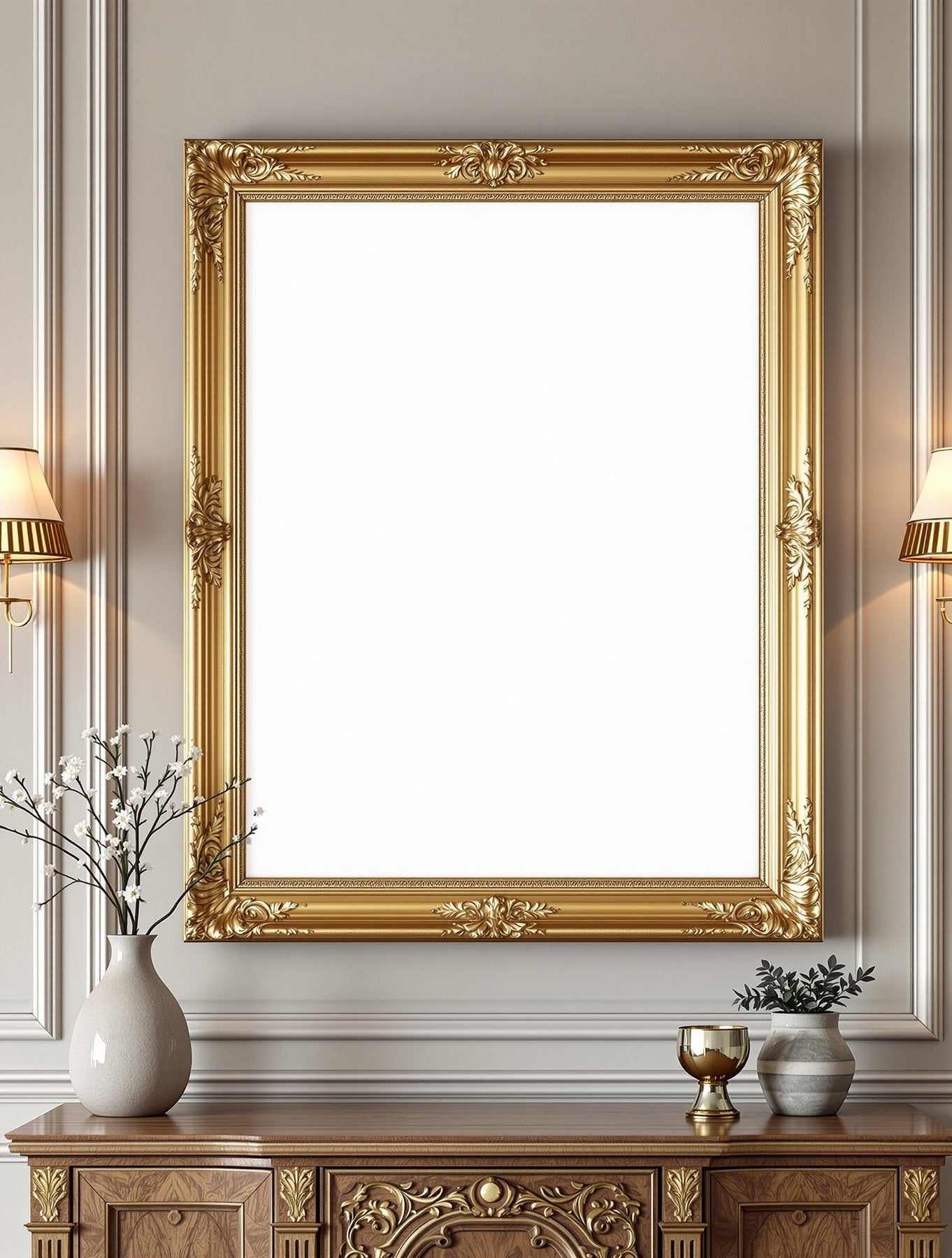Blank Template #084 Antique Frame Mockup | High-Resolution JPG | bulkmockup Template | For Etsy POD Print Sellers | MockupBulk