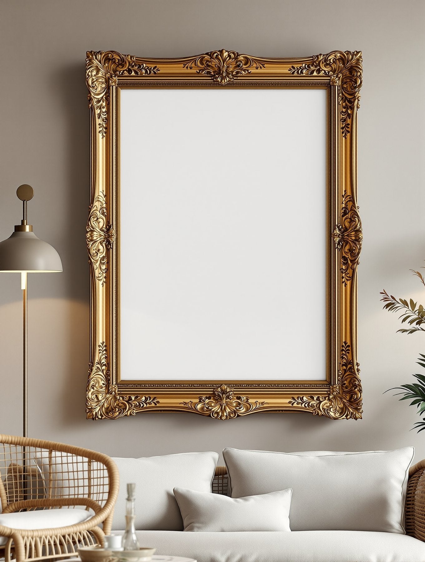 Blank Template #085 Antique Frame Mockup | Frame Template JPG | Instant bulkmockup Download | Commercial Use | MockupBulk