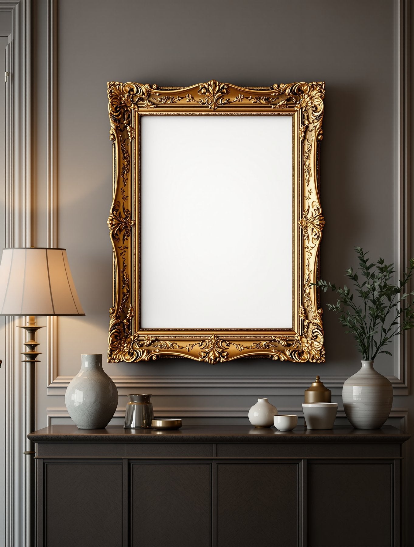 Antique Frame Mockup | Blank Template #086 — bulkmockup Blank Frame Template | High-Res JPG | Commercial Licence | MockupBulk
