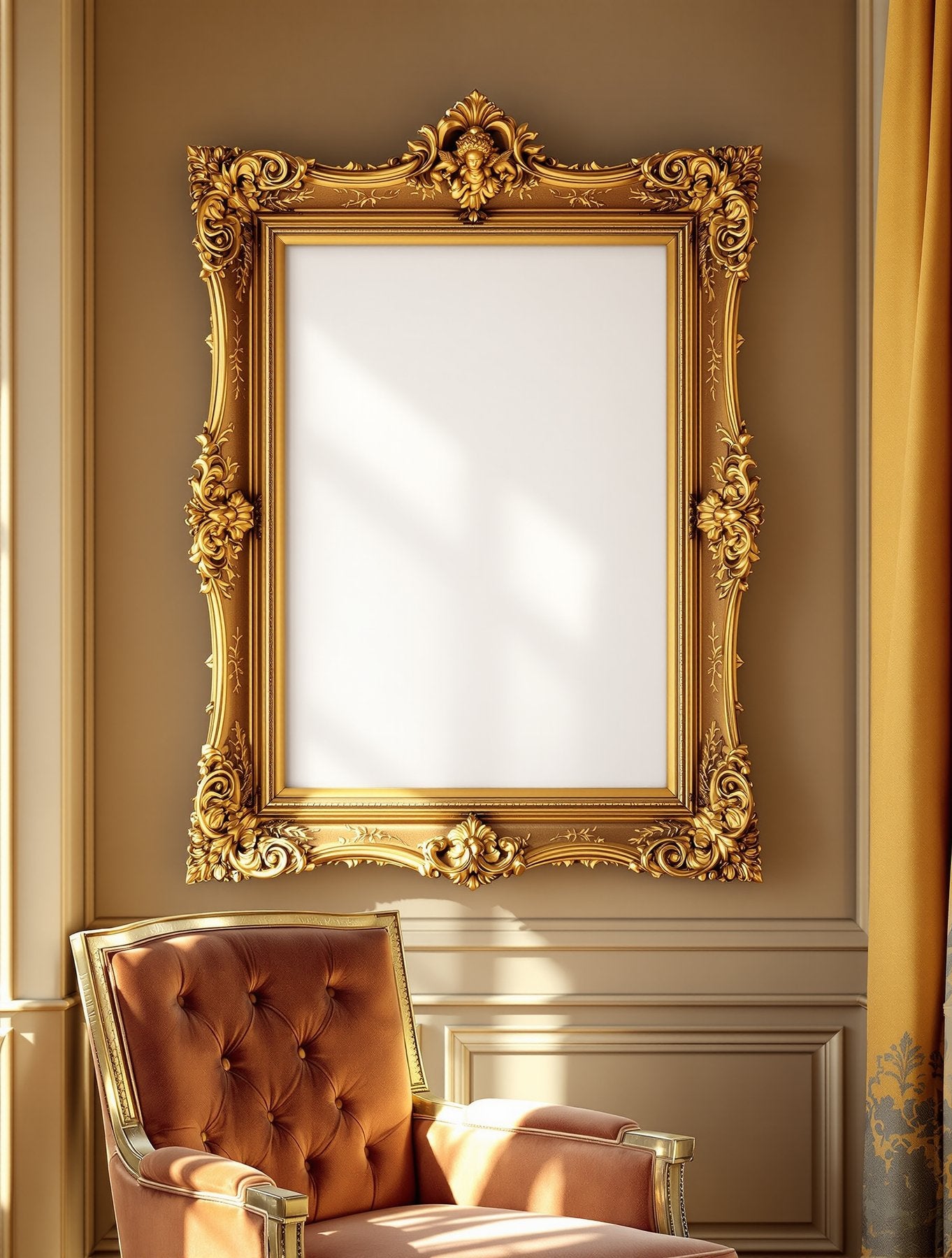 Antique Frame Mockup | Blank Template #091 — bulkmockup Frame Template | Instant Download JPG | Commercial Use | MockupBulk