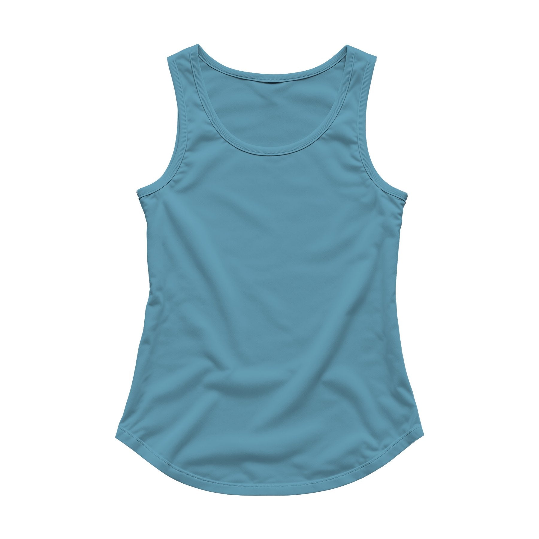 Arctic Blue Curve Fit Back View Womens Tank Mockup | JPG Mockup Download | For POD Sellers Designers Etsy Shops | Commercial Use | MockupBulk