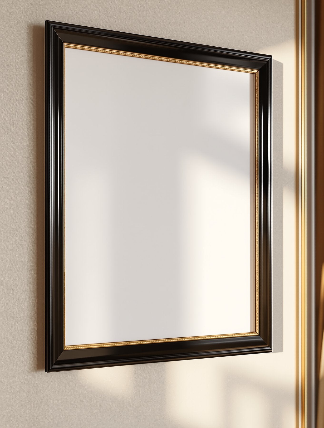 Black & Gold Frame Mockup, Blank Template #002 | High-Res Frame Template JPG | bulkmockup Mockup Store | Commercial Use | MockupBulk