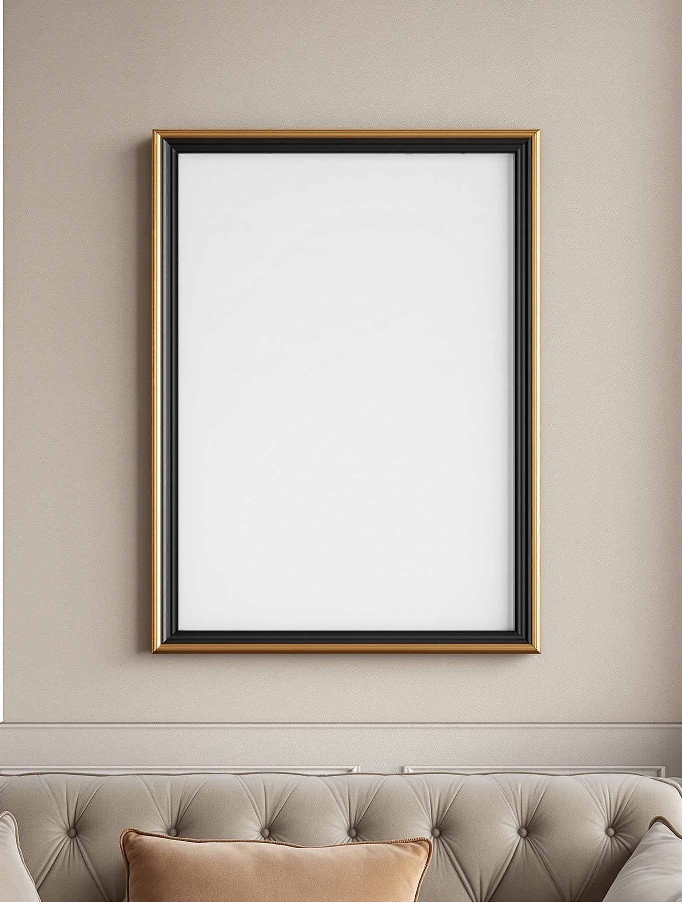 Black & Gold Frame Mockup — Blank Template #004 — Blank Frame Template for Etsy | bulkmockup JPG Download | Commercial Use | MockupBulk