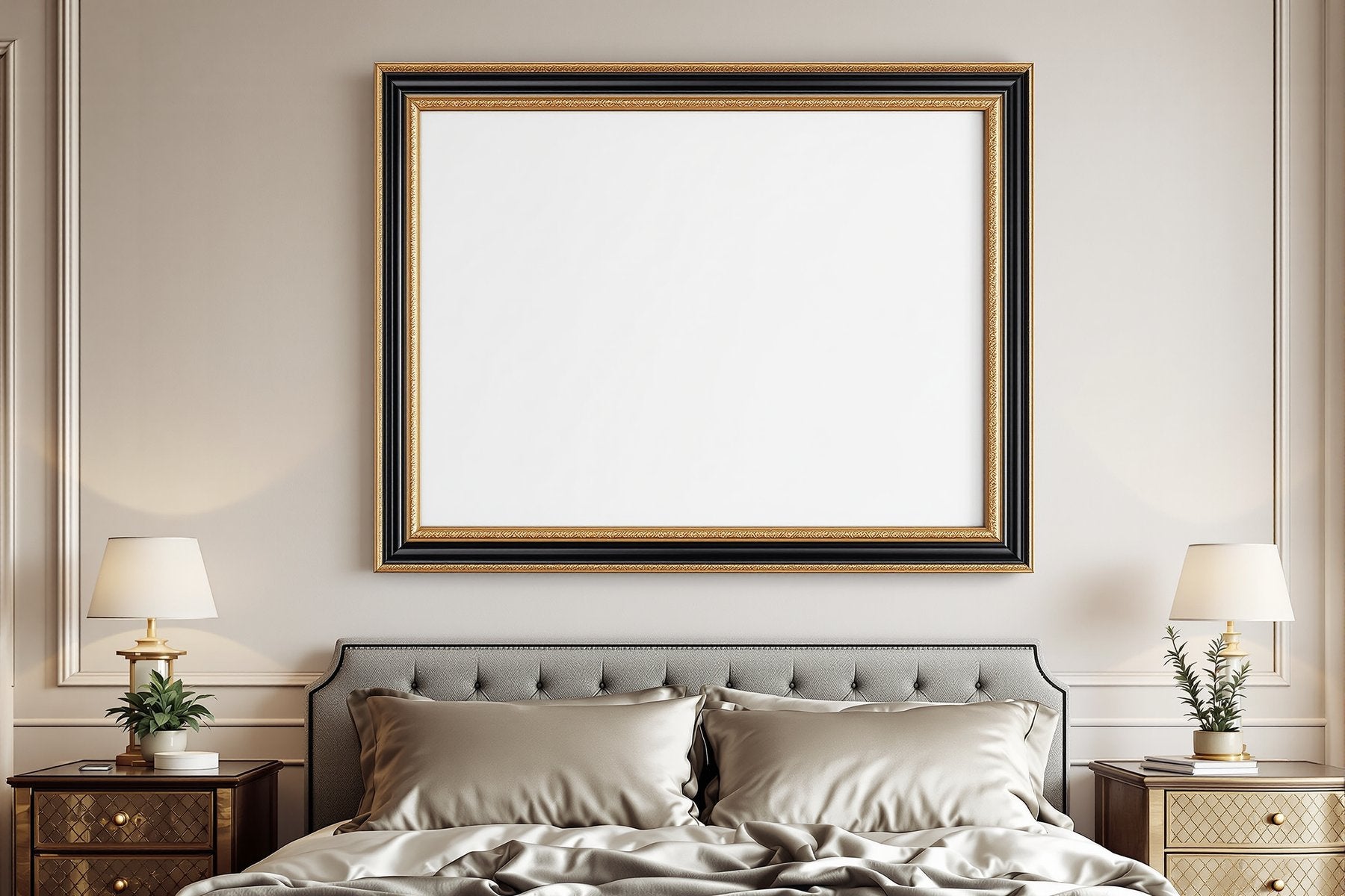 Black & Gold Frame Mockup, Blank Template #006 | Blank Frame Mockup JPG | Commercial Licence | bulkmockup Download | MockupBulk