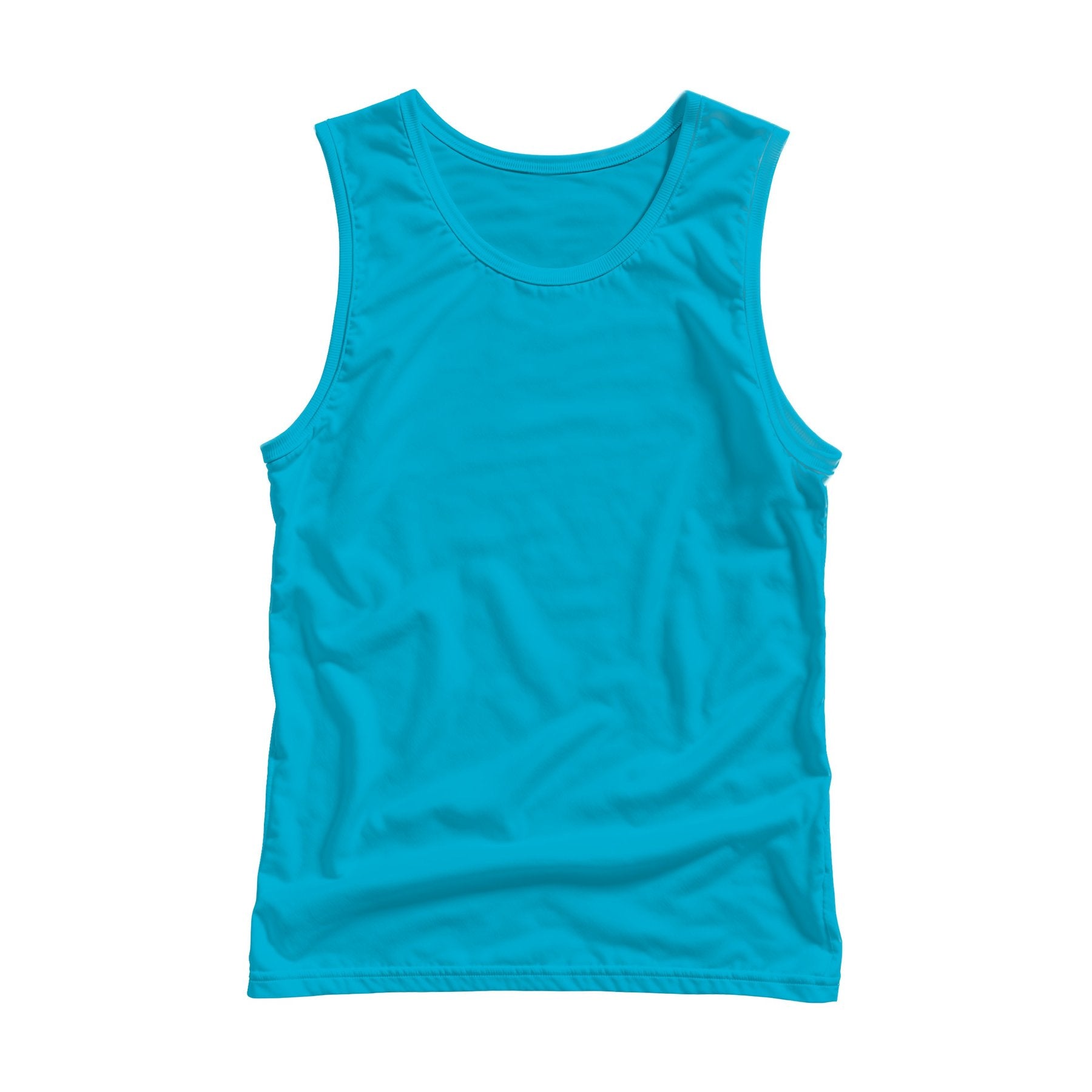 Unisex Tank Mockup, Aqua Back View | Print on Demand Mockup | High-Res JPG Download | Commercial Use Included | MockupBulk