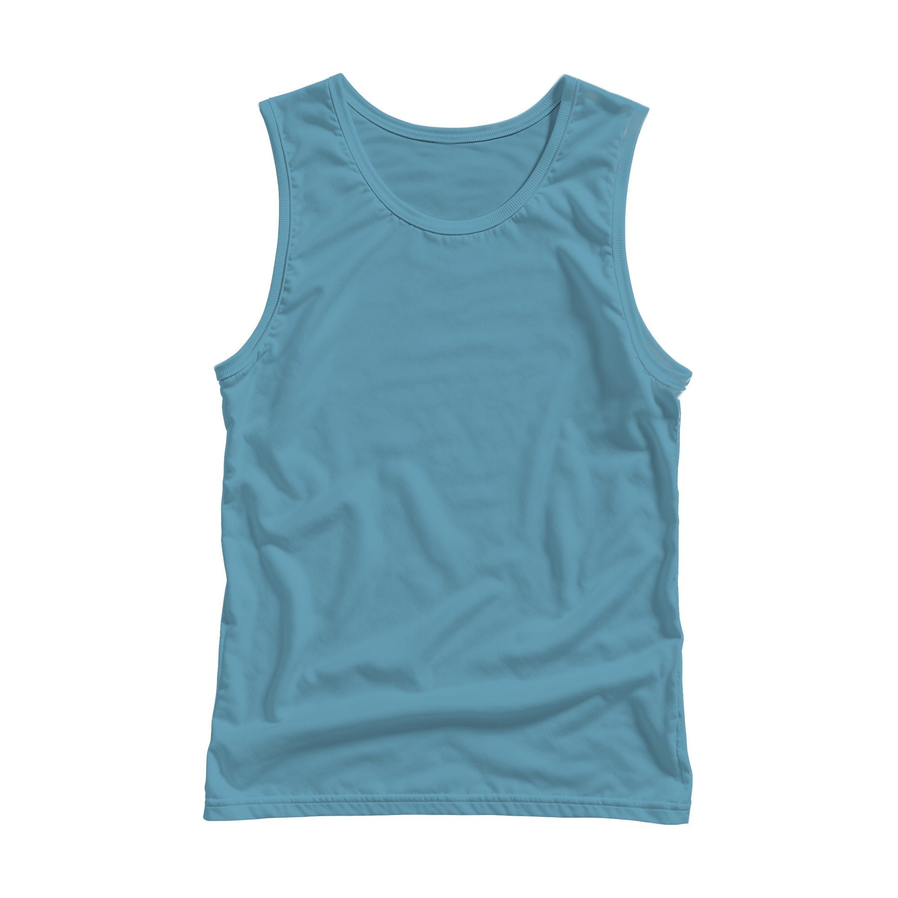 Unisex Tank Mockup | Arctic Blue Back View — Product Mockup JPG | Instant Download | Commercial Use for POD Sellers | MockupBulk