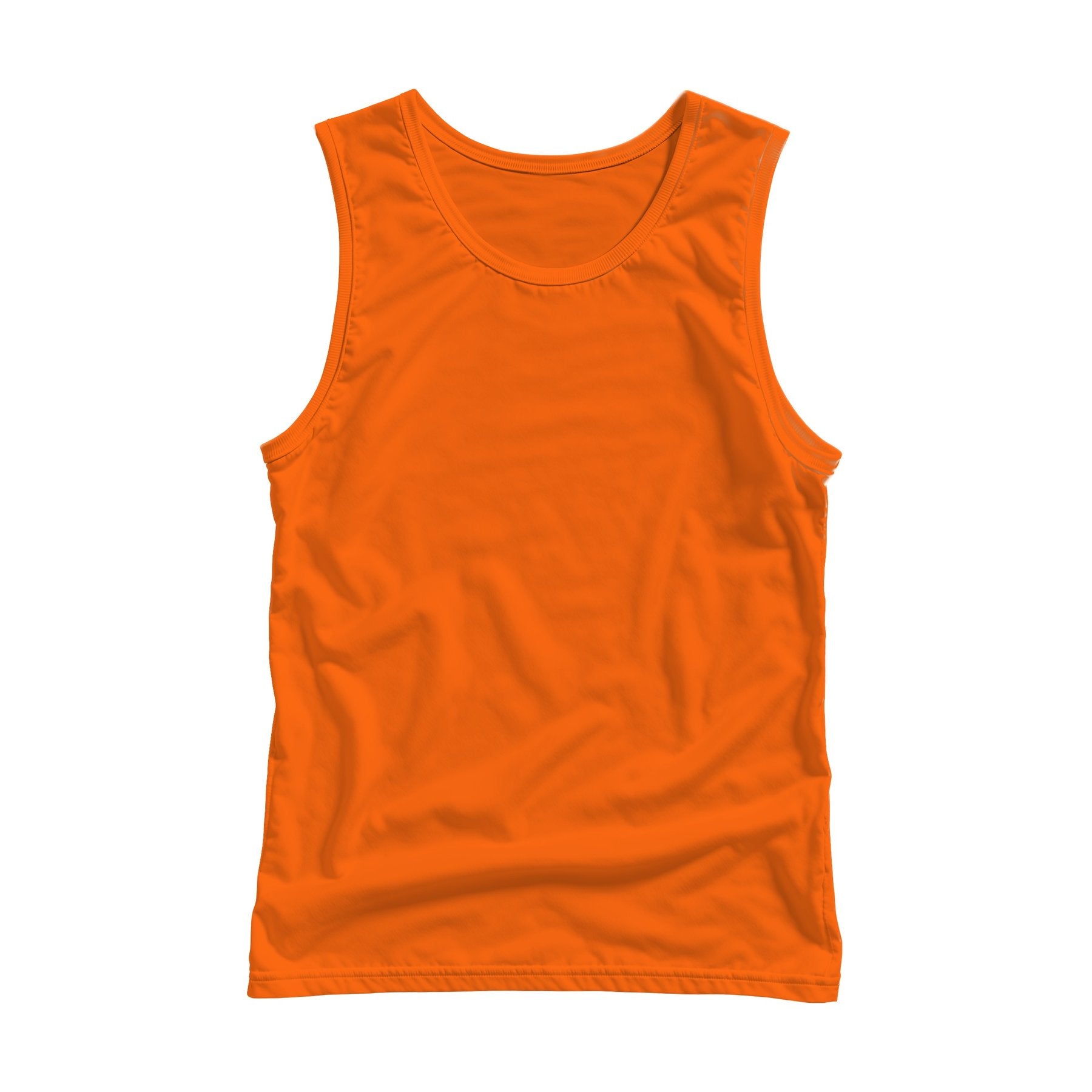 Bright Orange Back View Unisex Tank Mockup | High-Res JPG Instant Download | Commercial Use | Etsy POD Shopify Template | MockupBulk