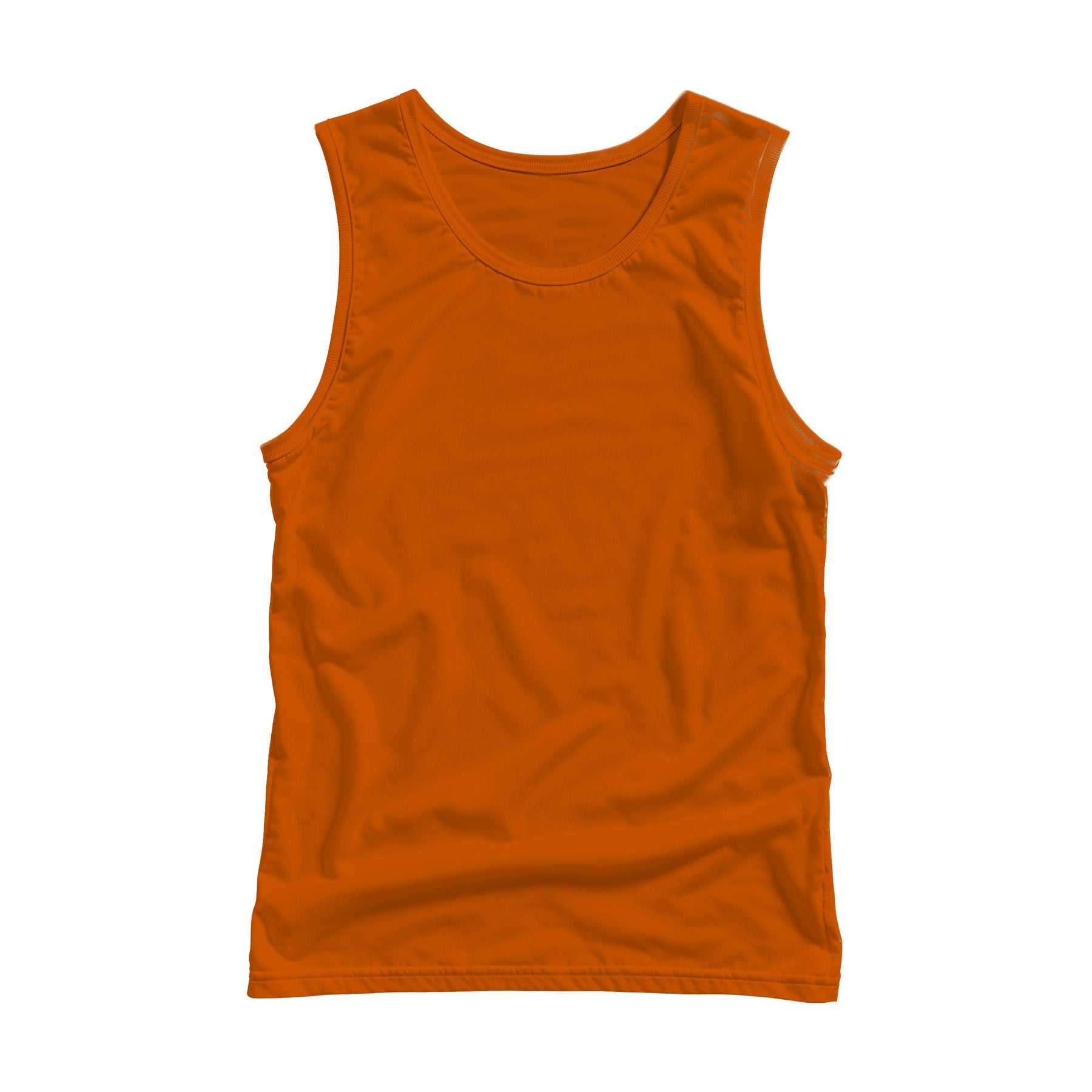 Unisex Tank Mockup, Burnt Orange Back View | Digital Download Mockup | High-Resolution JPG | Commercial Use Included | MockupBulk