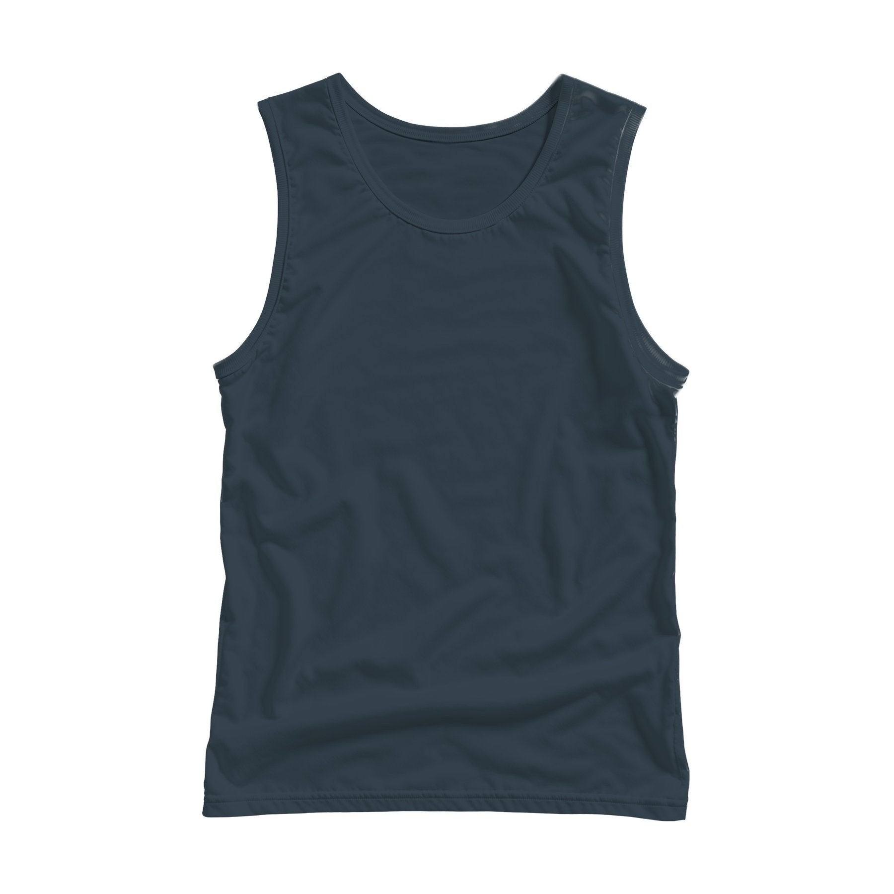 Unisex Tank Mockup — Charcoal Back View — High Resolution JPG | POD Mockup Template | Commercial Use Download | MockupBulk