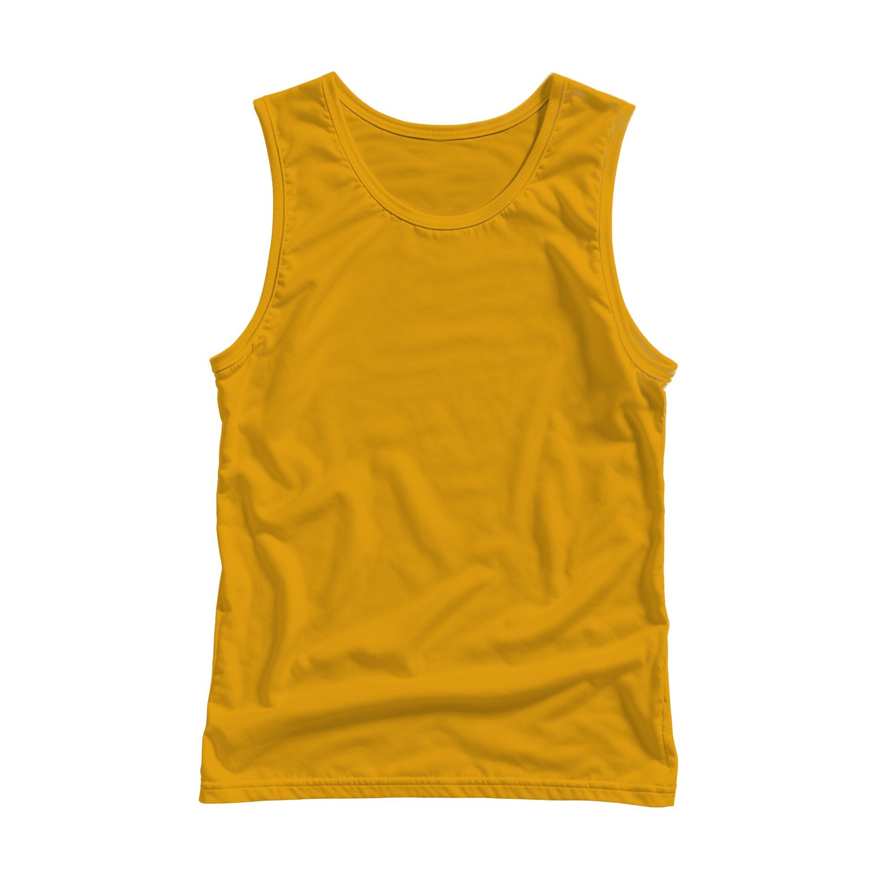 Unisex Tank Mockup — Mustard Back View — Product Mockup JPG | Instant Download | Commercial Use for POD Sellers | MockupBulk