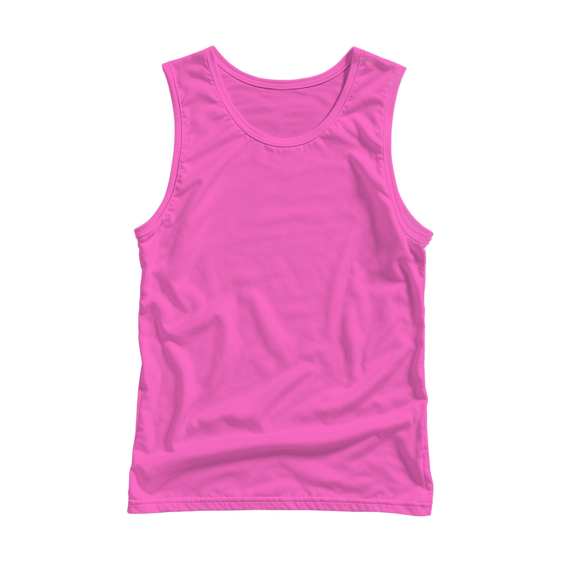 Unisex Tank Mockup — Neon Pink Back View — Instant JPG Download | Commercial Licence | Etsy POD Print Mockup | MockupBulk