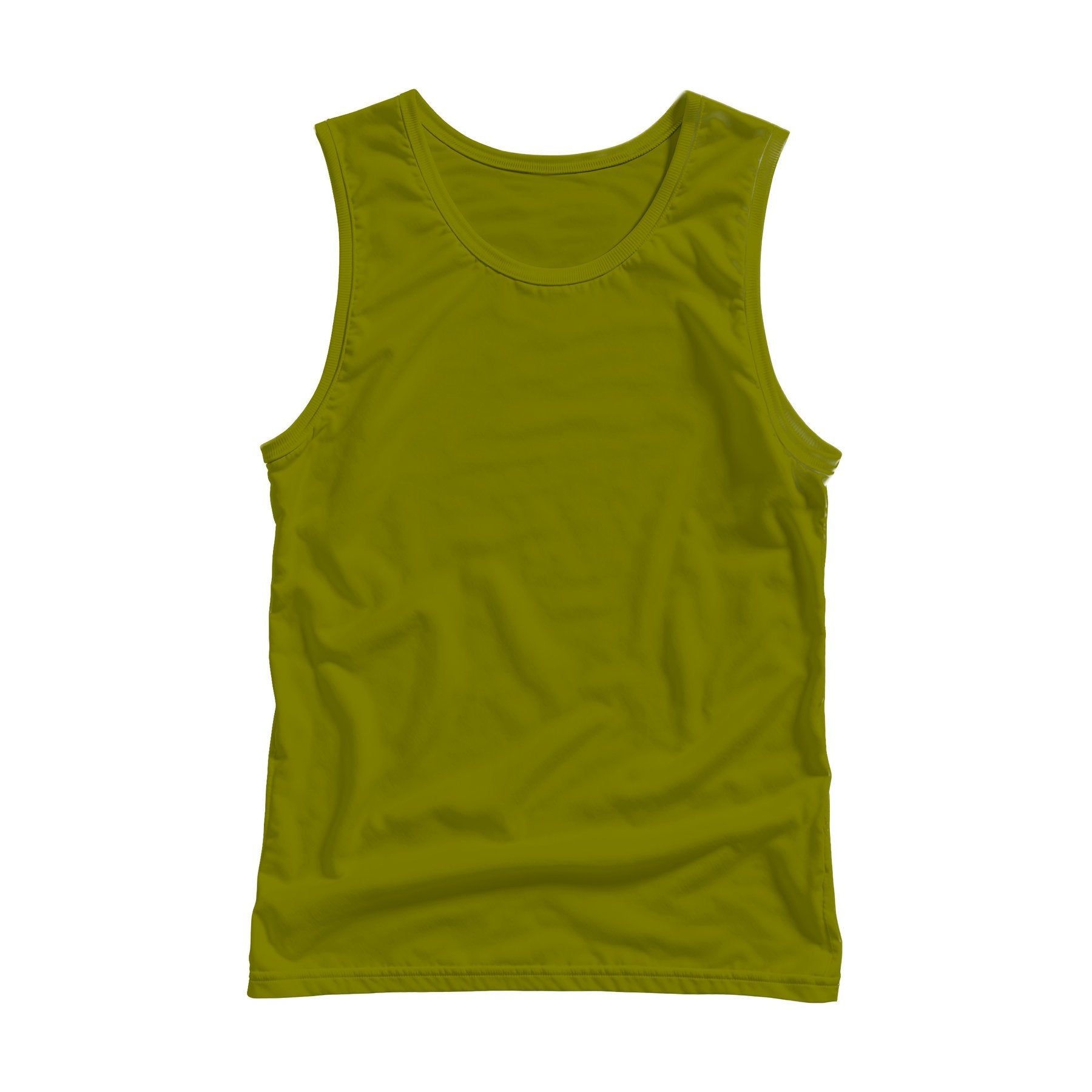 Unisex Tank Mockup — Olive Back View — Shopify Etsy Mockup Template | High-Res JPG | Commercial Use Download | MockupBulk