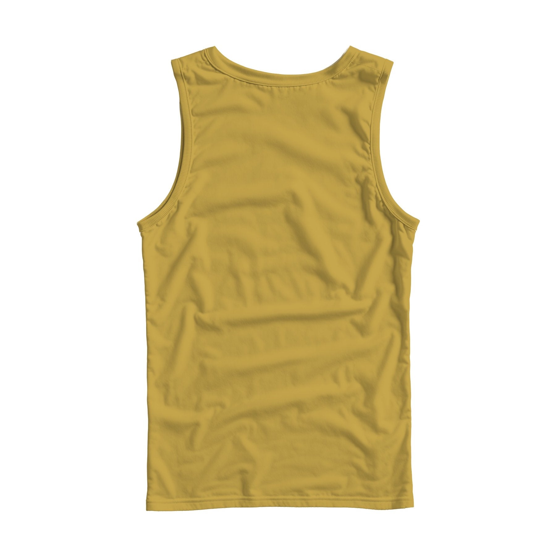 Unisex Tank Mockup — Antique Gold Regular Fit Back View — Digital JPG Mockup | Commercial Licence | For Etsy Printful Printify | MockupBulk