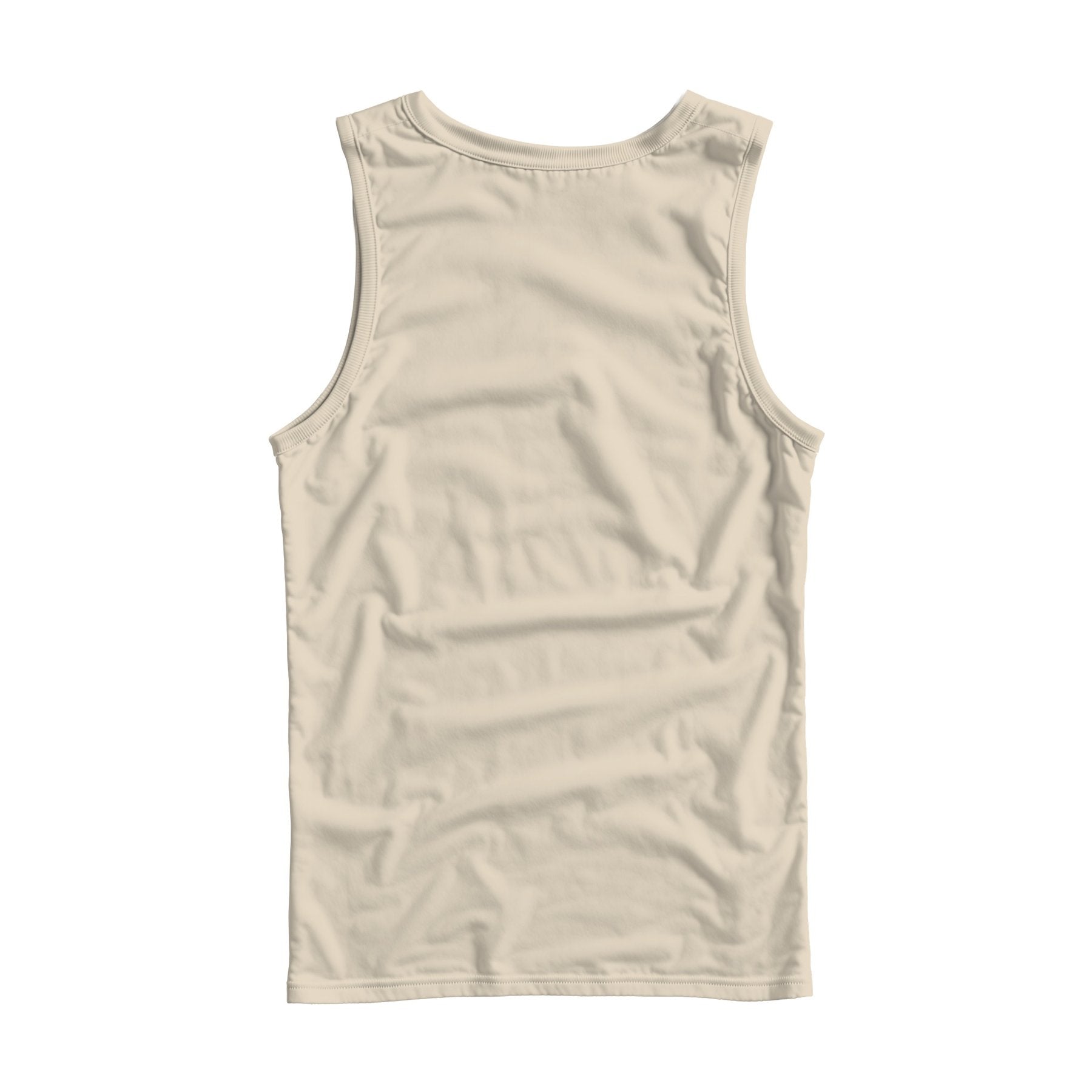 Unisex Tank Mockup | Bone Regular Fit Back View | Print on Demand Mockup | High-Res JPG Download | Commercial Use Included | MockupBulk