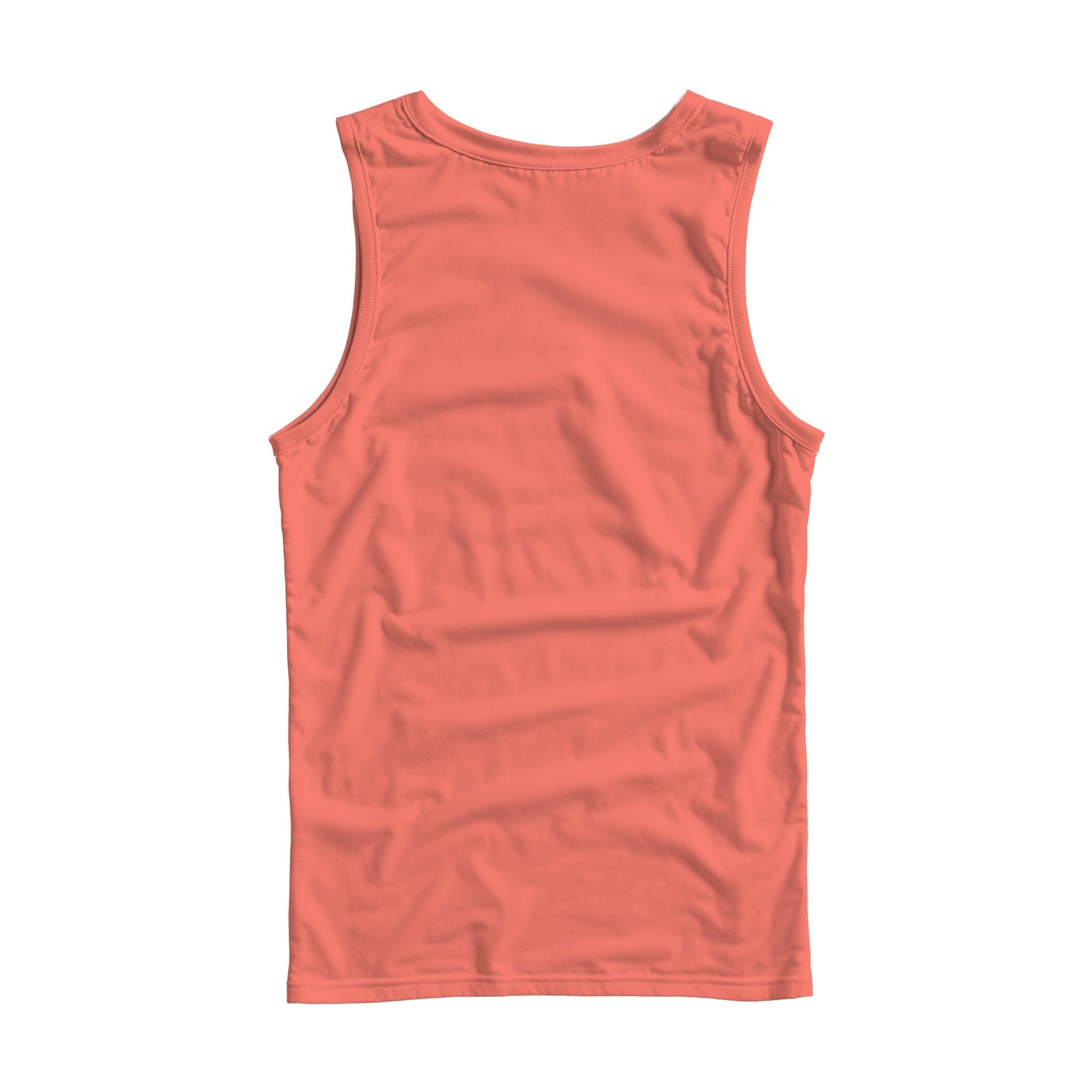 Bright Salmon Regular Fit Back View Unisex Tank Mockup | Instant Download JPG Mockup | POD Etsy Redbubble Printful | Commercial Use | MockupBulk