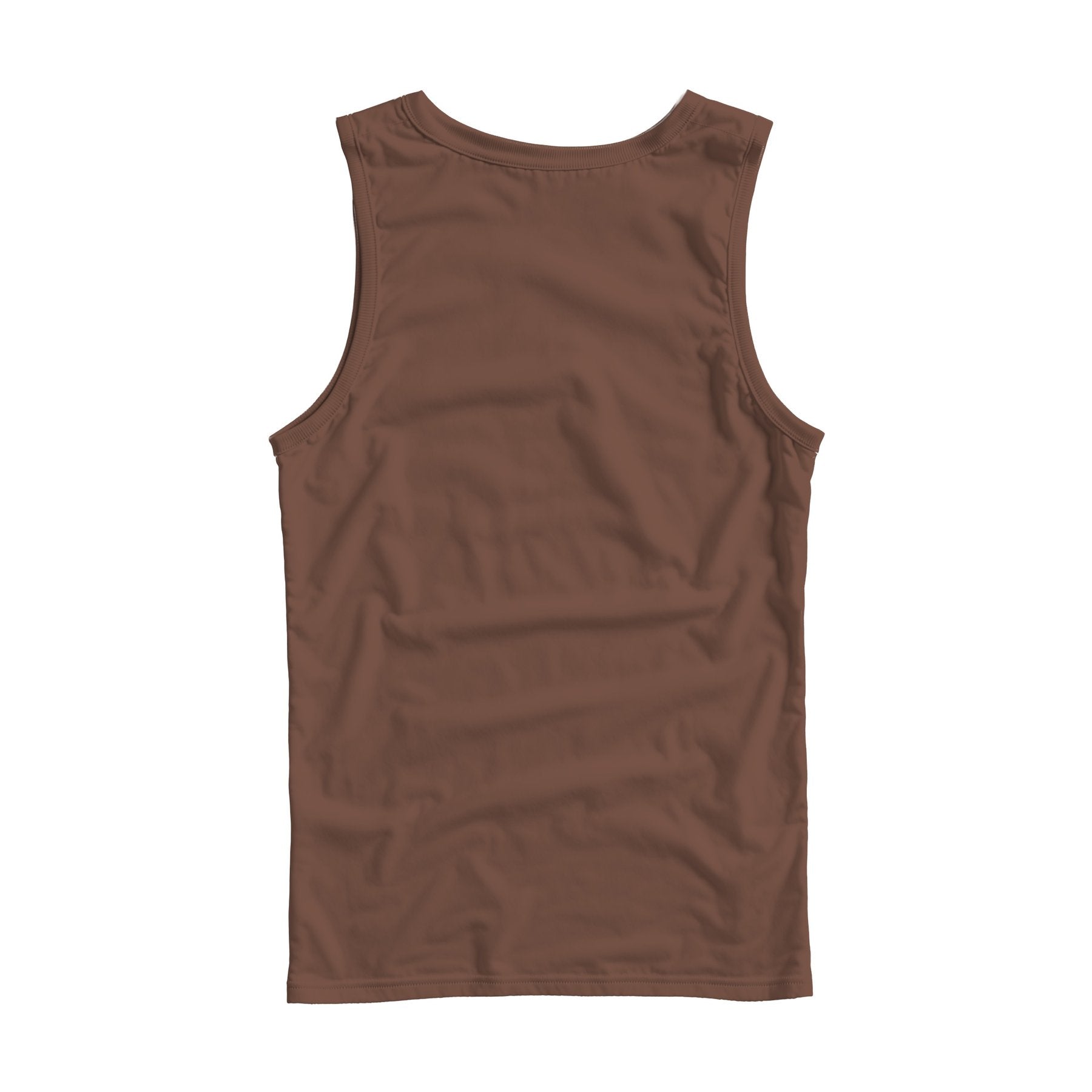 Unisex Tank Mockup | Brown Regular Fit Back View | High Resolution JPG | POD Mockup Template | Commercial Use Download | MockupBulk