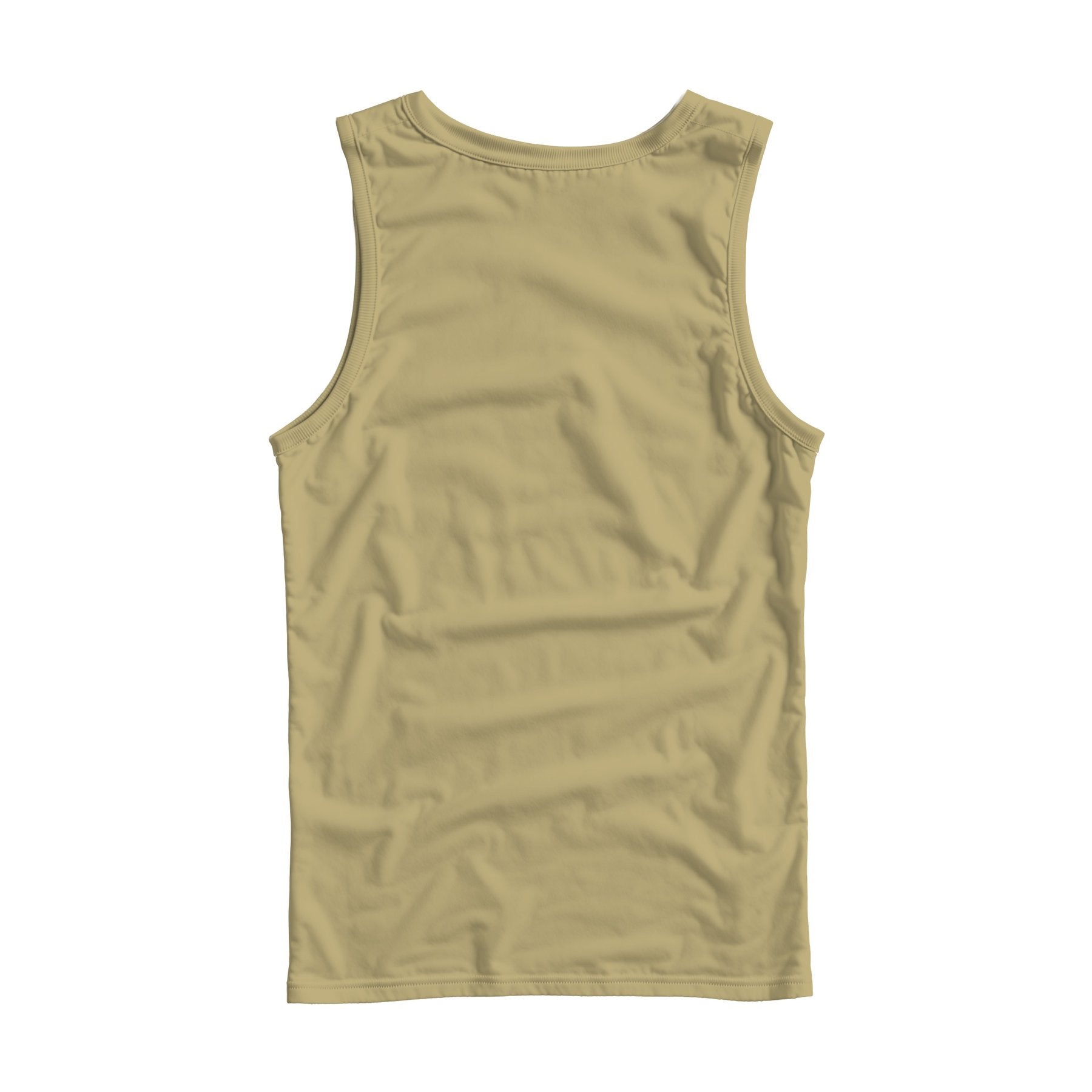 Unisex Tank Mockup | Sand Regular Fit Back View — Print on Demand Mockup | High-Res JPG Download | Commercial Use Included | MockupBulk