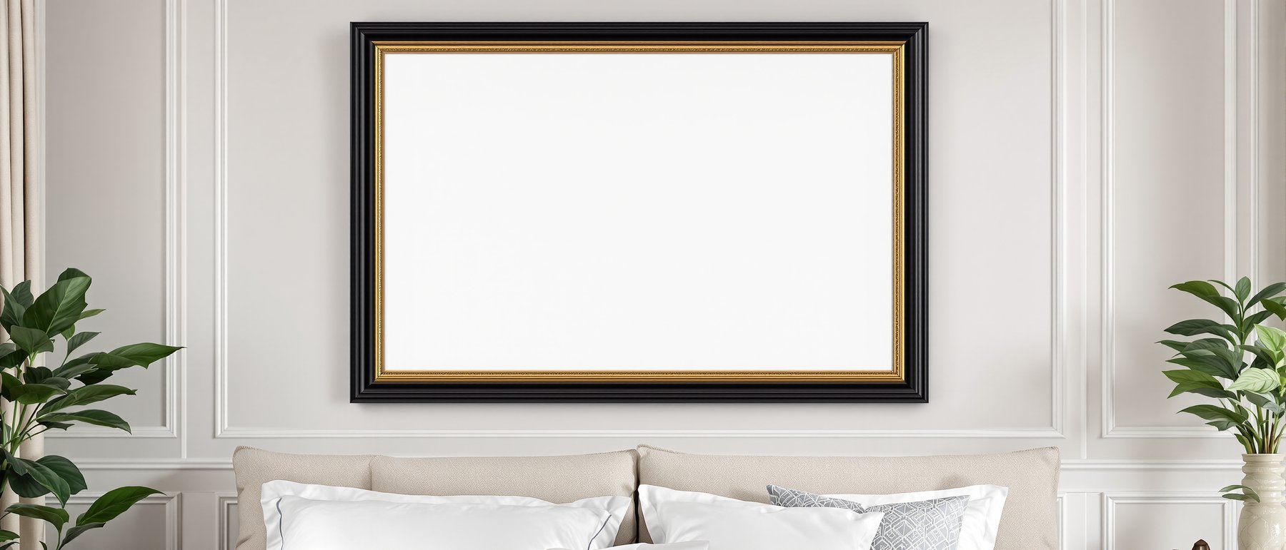 Blank Template #014 Black & Gold Frame Mockup | Frame Mockup JPG Download | bulkmockup Template | Commercial Licence | MockupBulk