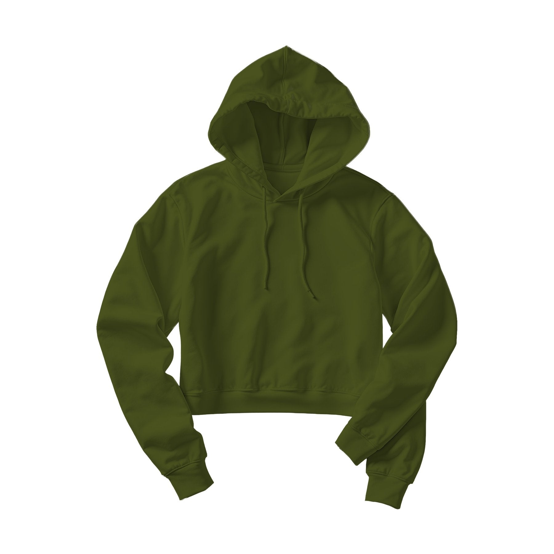Army Crop Fit Womens Hoodie Mockup | High-Res JPG Instant Download | Commercial Use | Etsy POD Shopify Template | MockupBulk